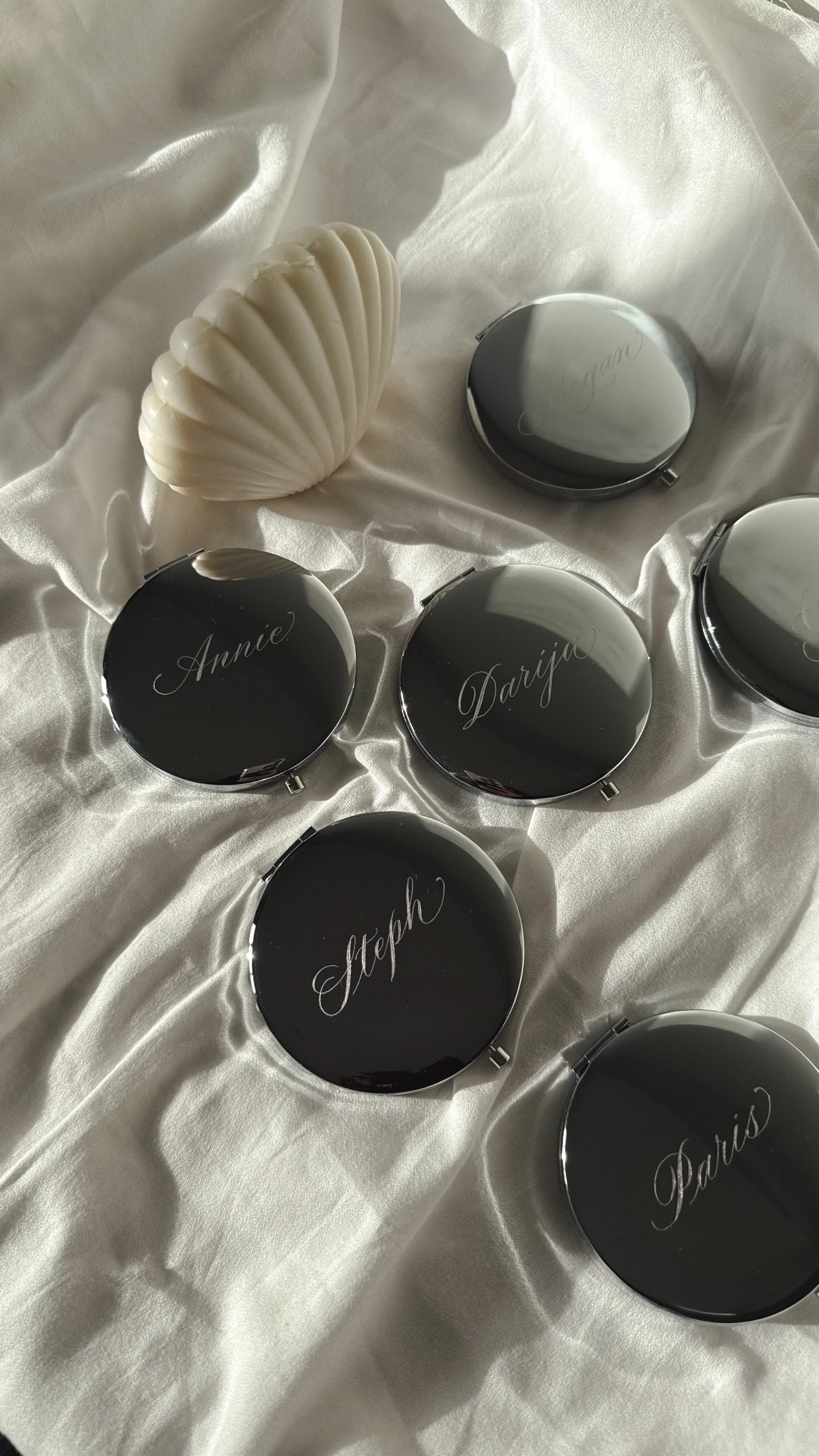 Engraved Silver Mirrors