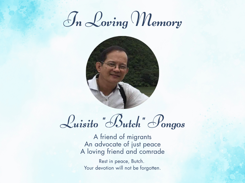 Butch: A migrant rights defender, justice and peace advocate
