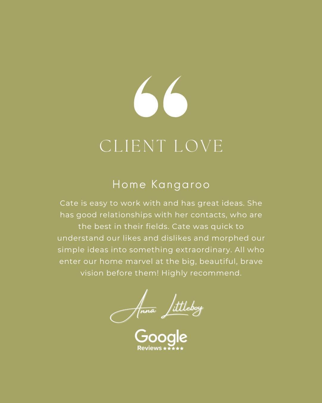 Kind words like these from Anna warm our hearts and reaffirm our dedication to crafting extraordinary spaces. Building strong relationships with our clients and industry partners is at the core of what we do. ⁠
⁠
Thank you, Anna, for entrusting us wi