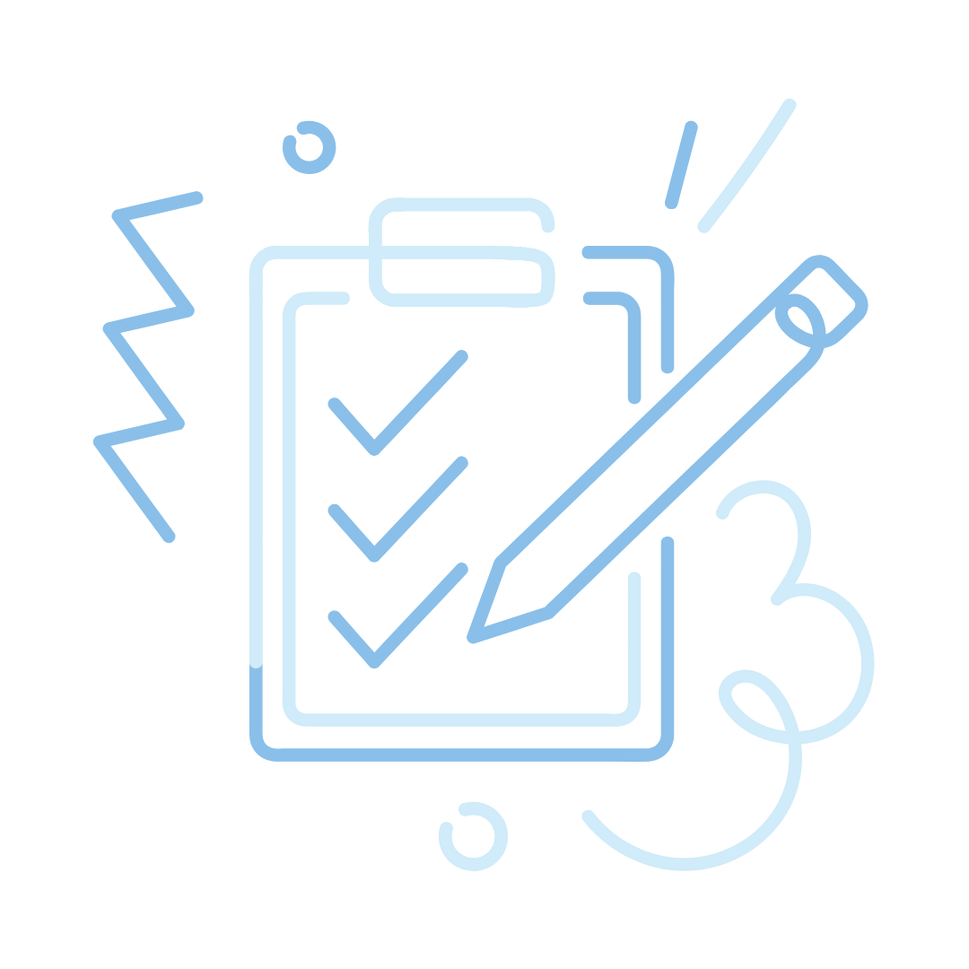 Checklist with a pencil