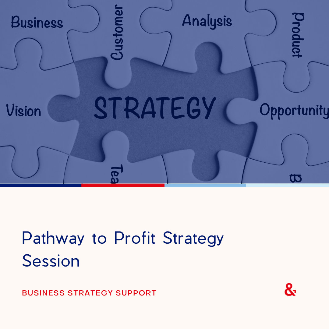 A puzzle with pieces labeled Business, Customer, Analysis, Product, Opportunity, Business, Vision, and Team surrounding the word Strategy, indicating the concept of strategic planning.