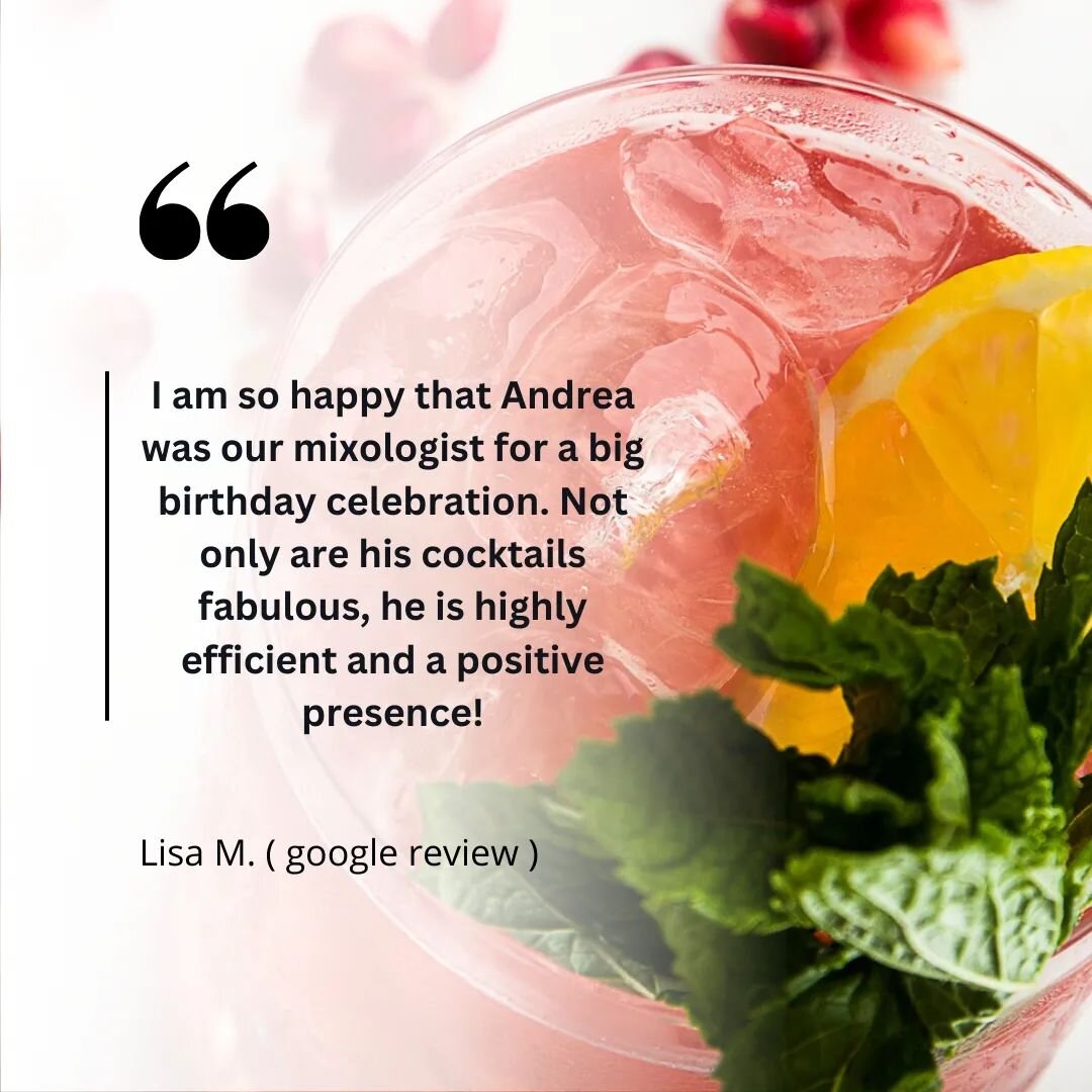Thank you, Lisa M. for taking the time to review us , it was our pleasure to be part of your birthday celebration , we will see you and your family at the next social event .

#cocktailculture #cocktailparty #birthdaycocktails #cocktailservice #priva