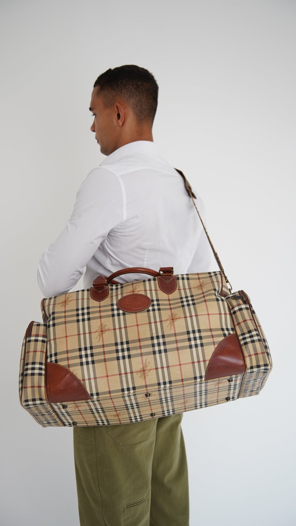 バッグ Burberrys Vintage CheckBoston Travel Bag Vintage Burberry Boston Holiday Bag — Check It Vintage