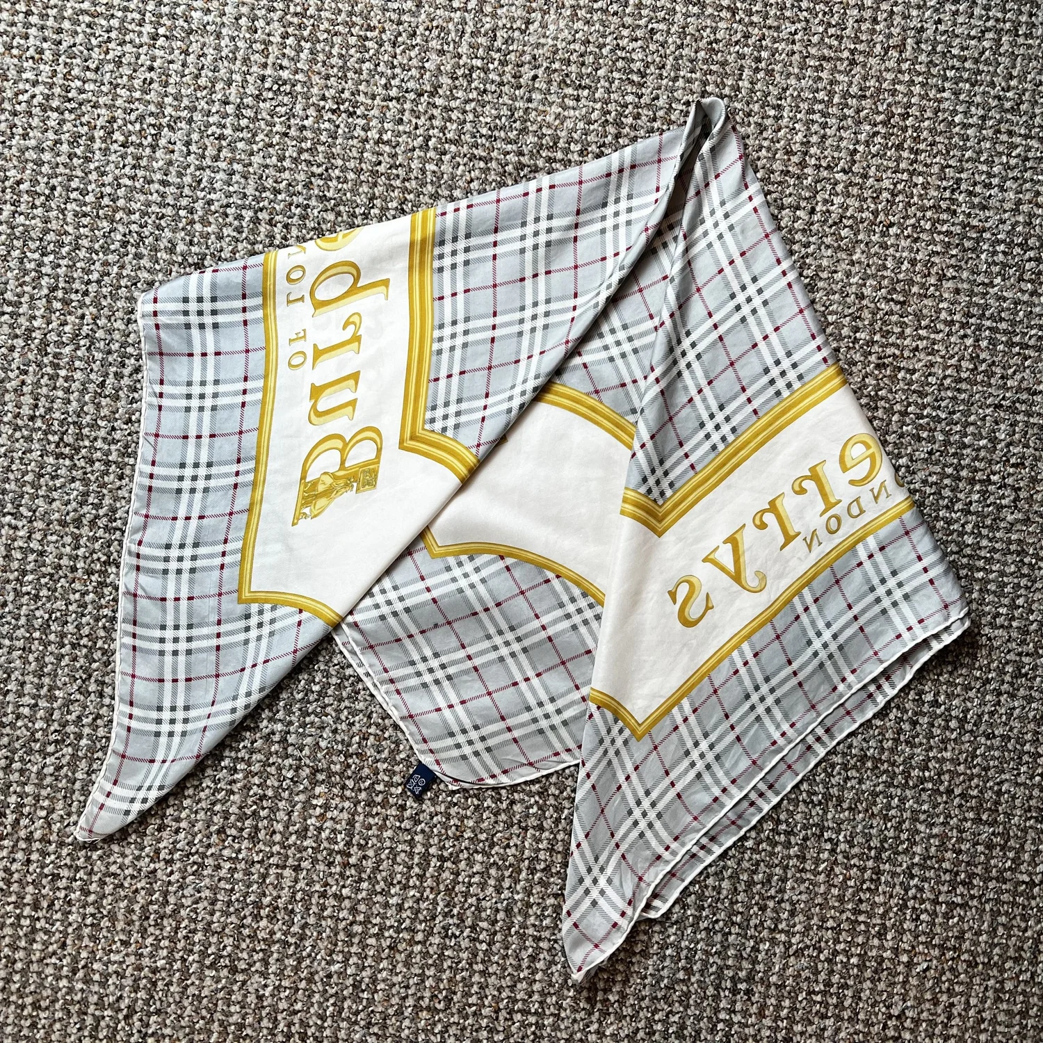 1997 Burberry Silk Scarf 'Burberrys of London' — Check It Vintage
