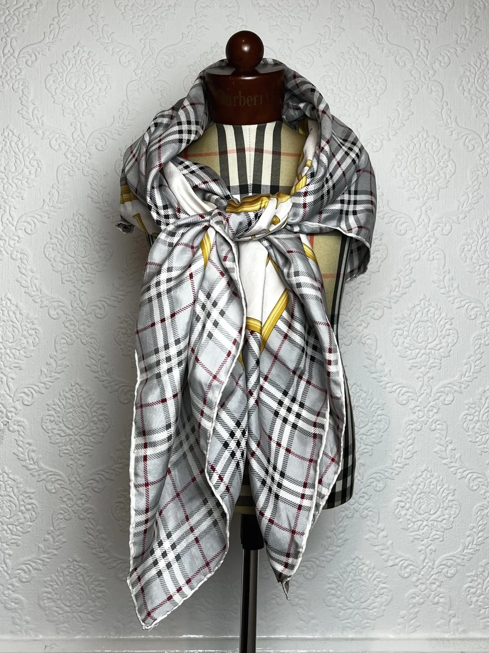 1997 Burberry Silk Scarf 'Burberrys of London' — Check It Vintage