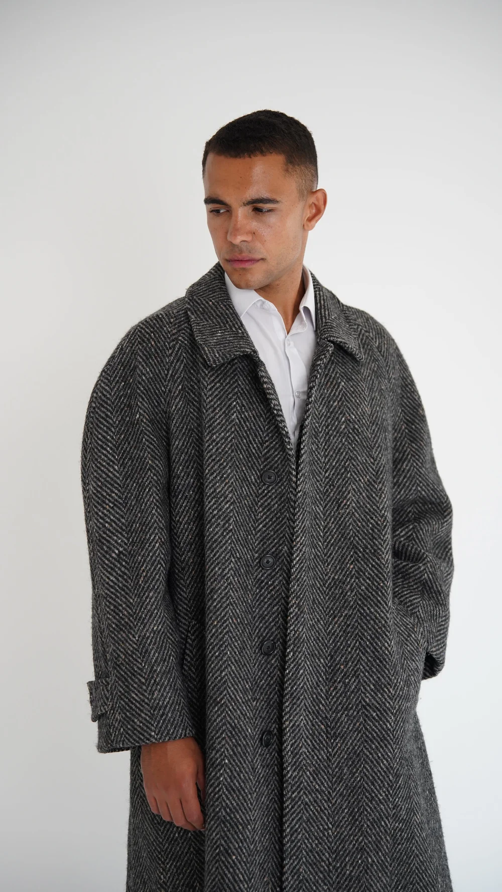 Burberry Grey Tweed Coat — Check It Vintage