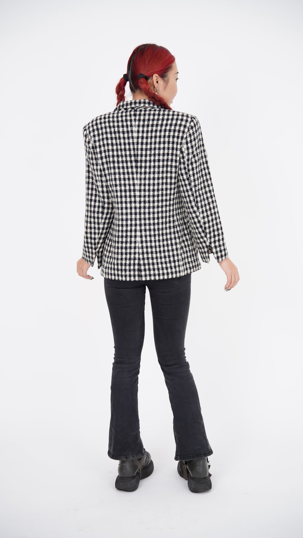 Vintage Burberry Wool Blazer in Houndstooth Check — Check It Vintage