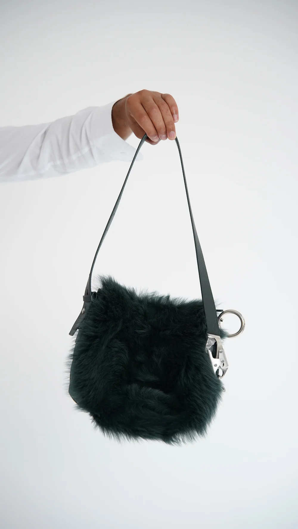 Burberry Textured Leather & Fur Shoulder Bag — Check It Vintage