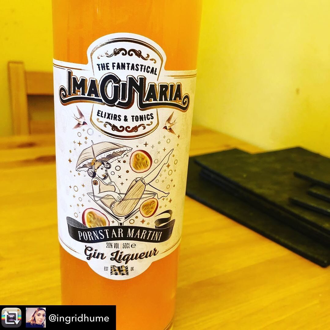 The pornstar martini cocktail loving @ingridhume is a convert to the Imaginaria pornstar martini... have you tried it yet!? #cocktail #imaginaria #pornstarmartunigin