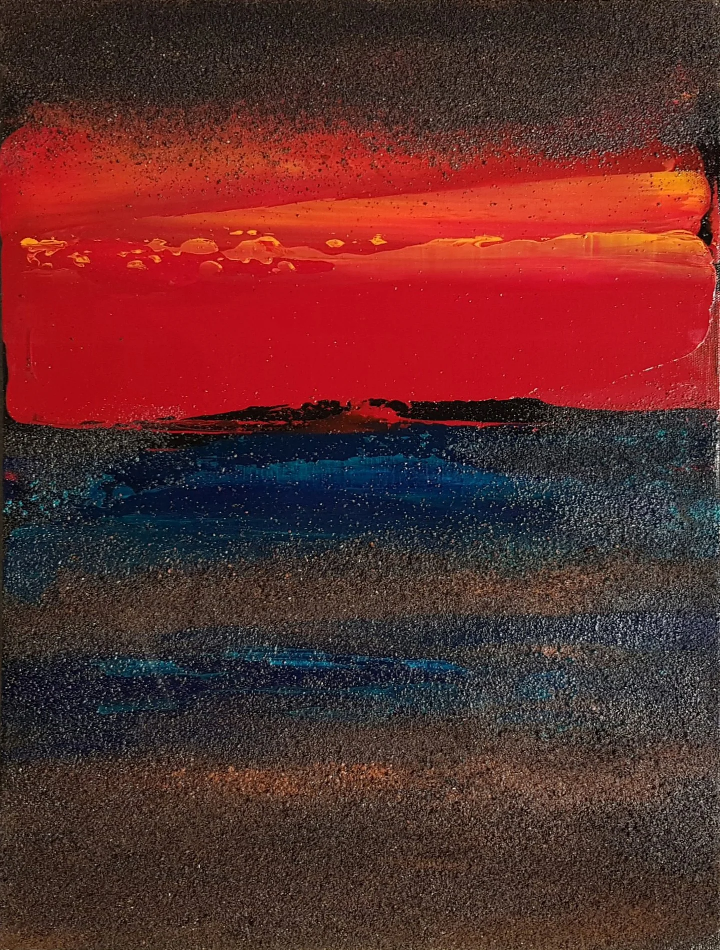 Red Ocean, 2020, 40x53 cm, acrylic, volcanic sand on canvas Web 2.jpg