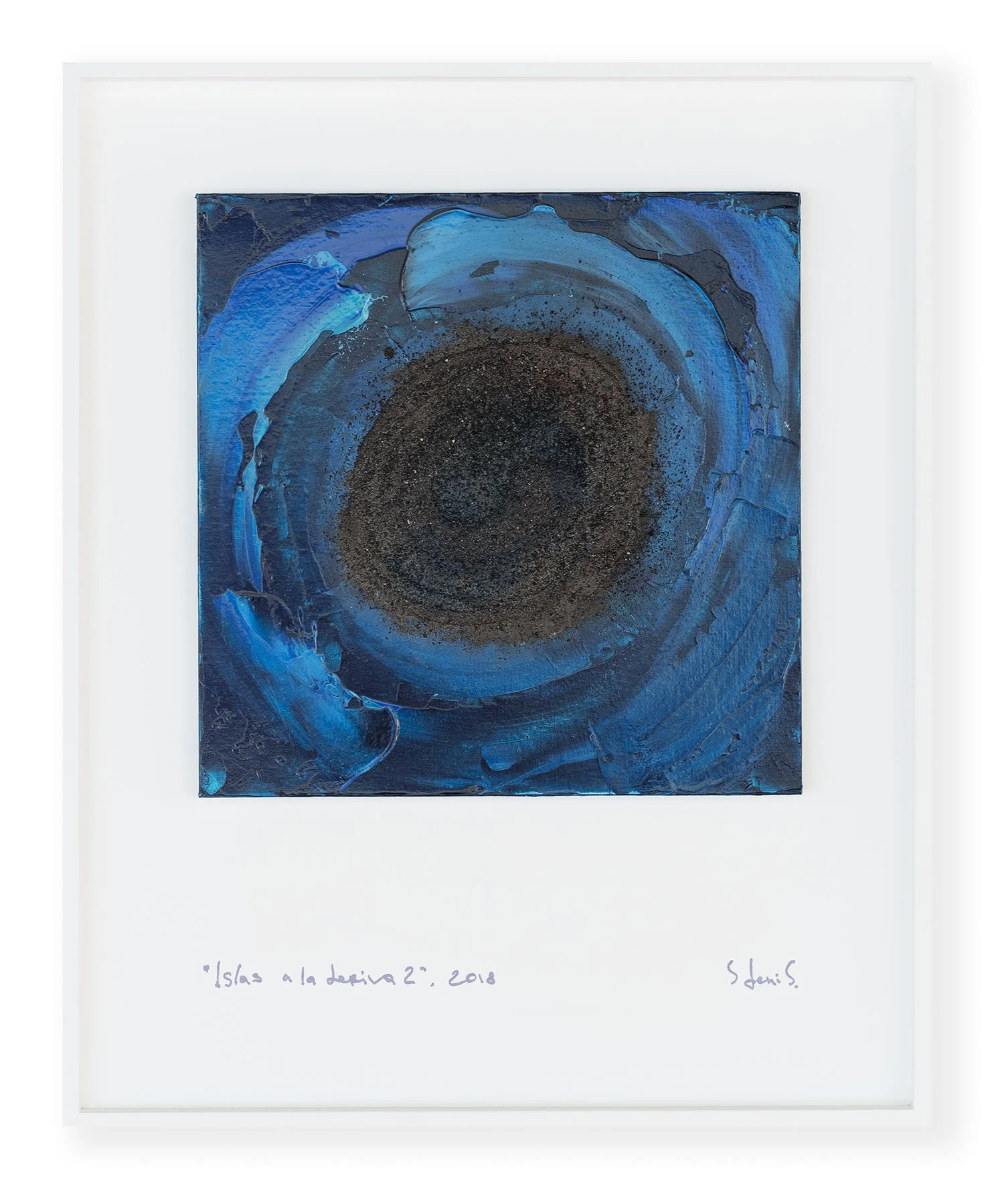 Islands in the stream 2,  2018,  40x40, acrylic, volcanic sand, lack on HDM.jpg