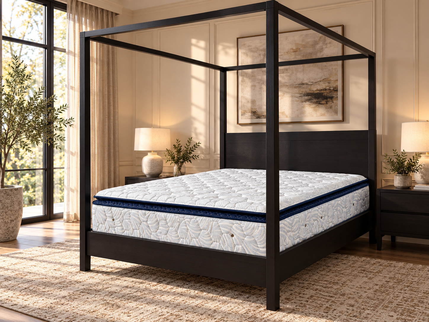Sunlit Luxury Canopy Bed Bedroom.png