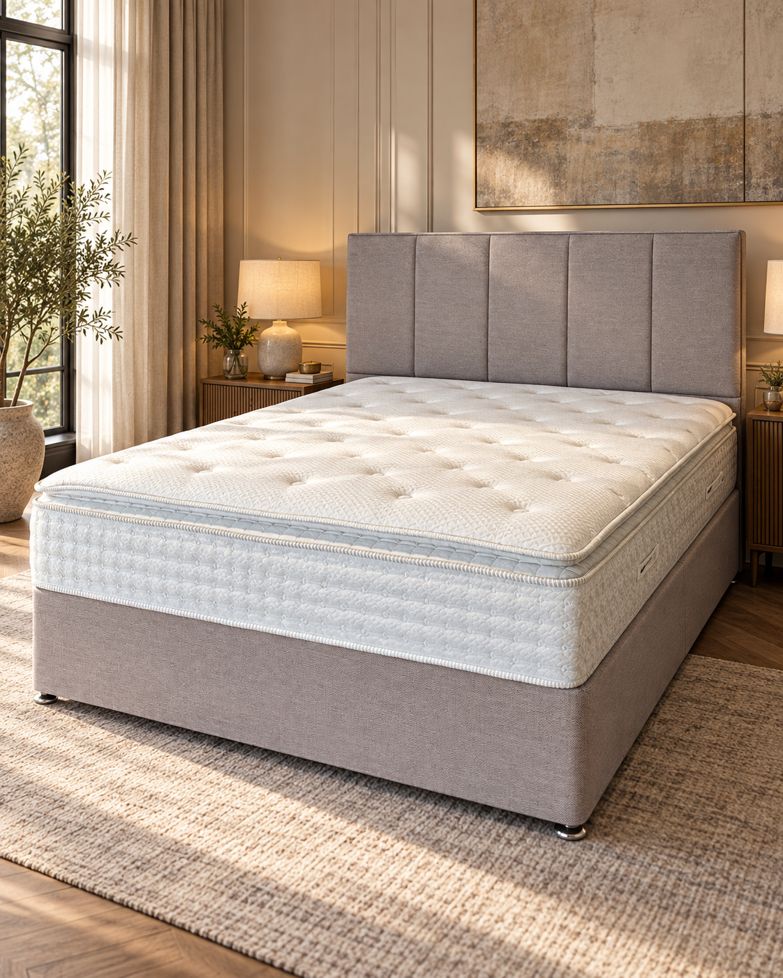 Elegant Quilted Mattress Bedroom Showroom.png