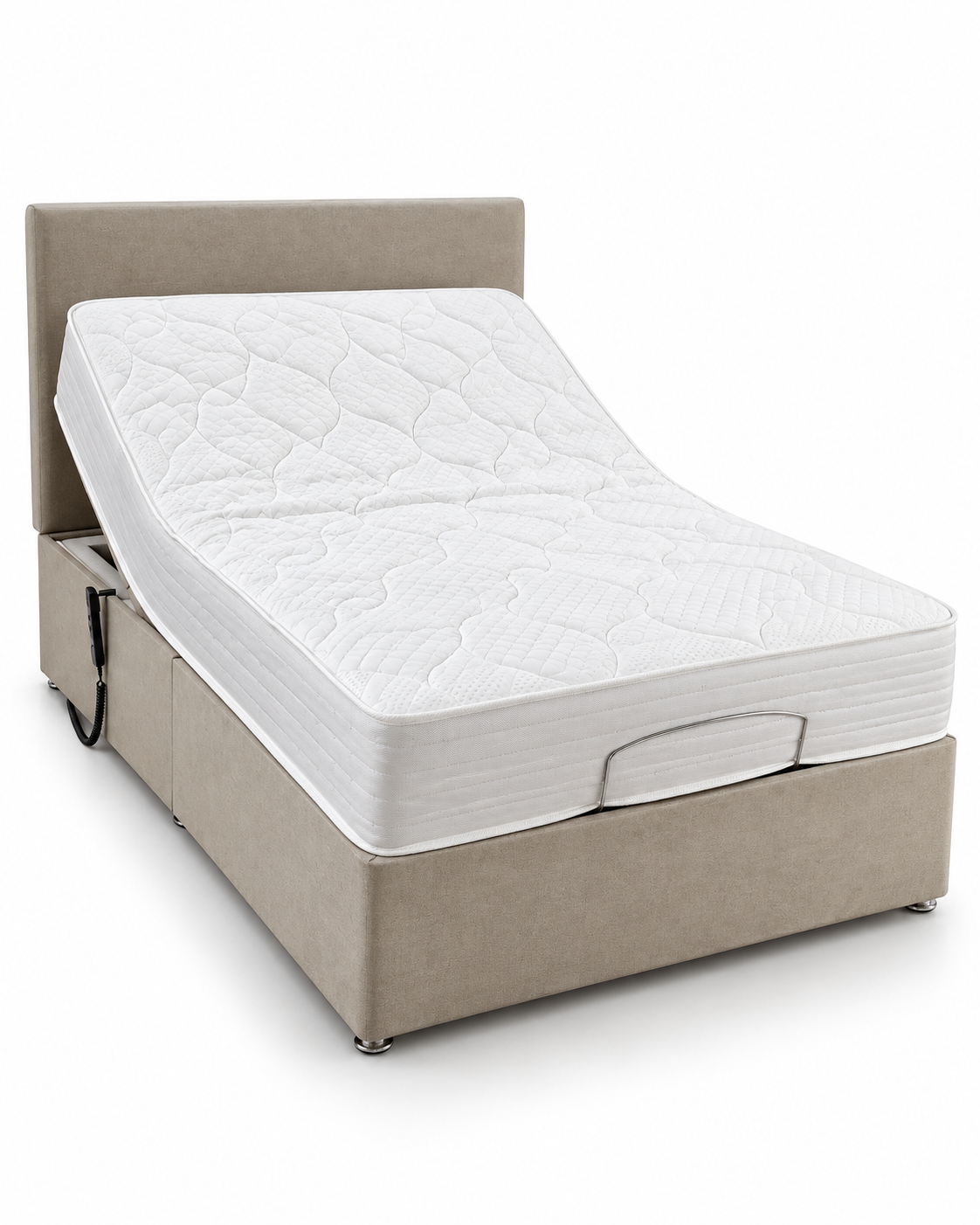 Adjustable Beige Motorized Bed on White.png