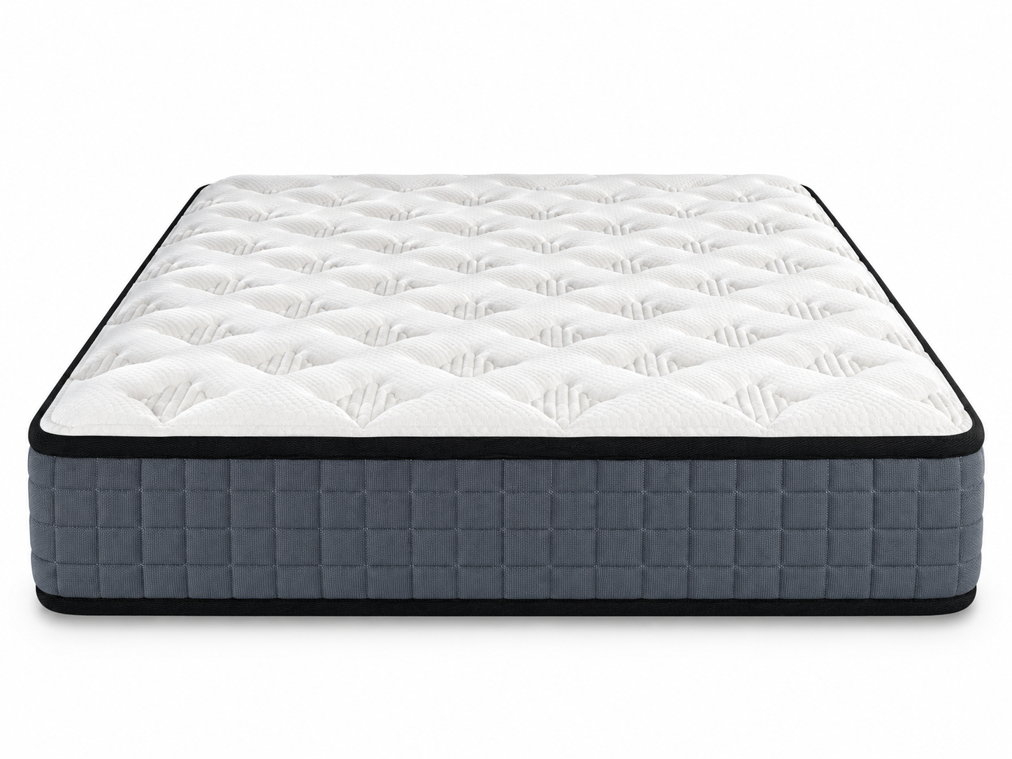 ComfortCo Sleephaven 2000 Mattress Quilted Charcoal-Trim Mattress Product Shot.png
