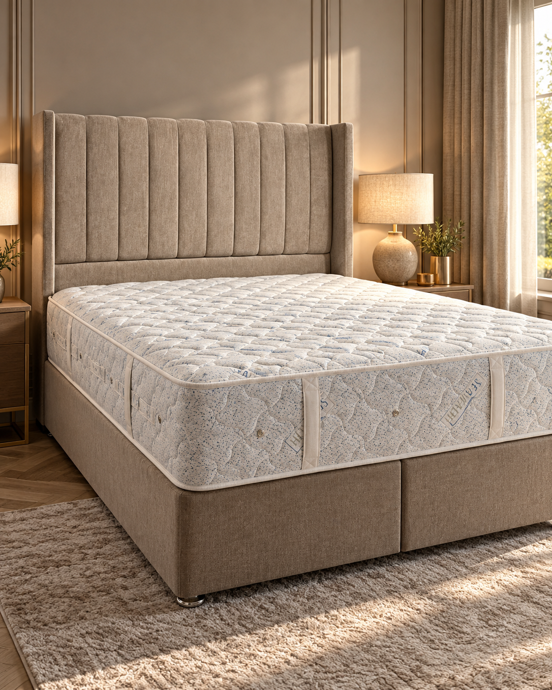 Luxurious Taupe Upholstered Bed Retreat.png