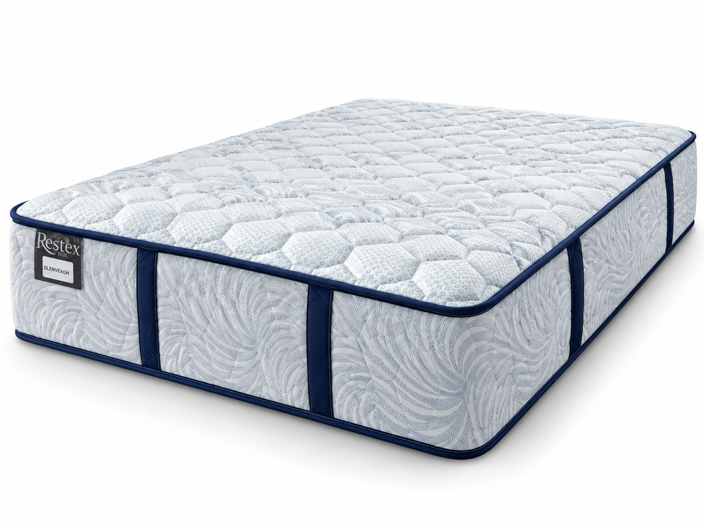 Glenveagh Restex Quilted Mattress in Blue and White.png
