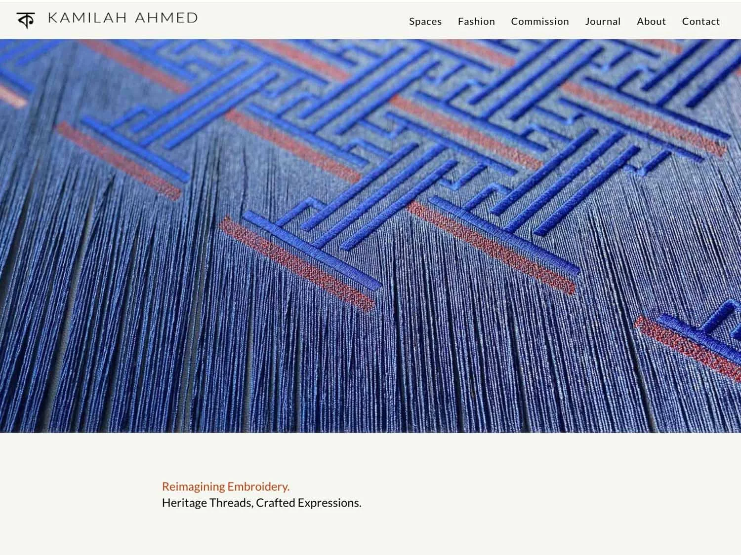 Jamdani weaving and embroidery close u