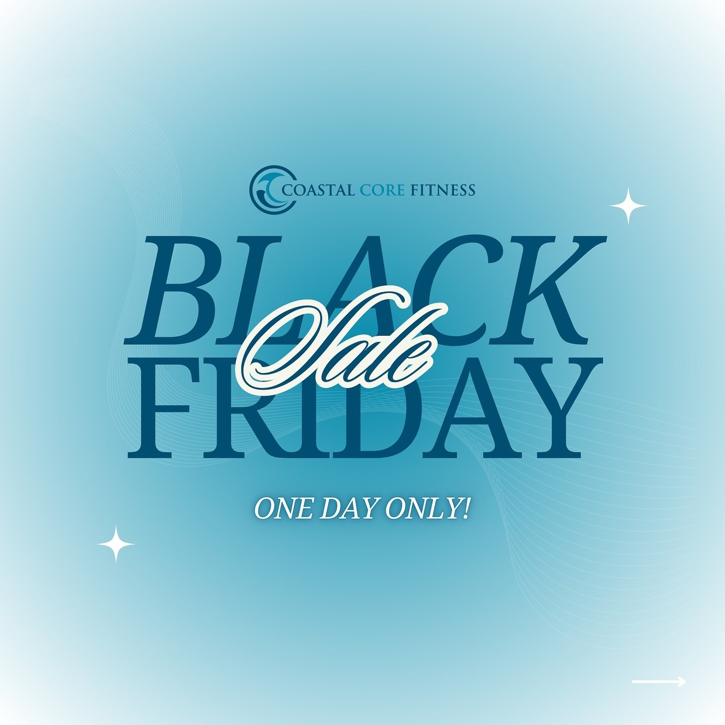 Don&rsquo;t miss out on these MEGA savings! 🌊🩵 For&nbsp;ONE DAY ONLY,&nbsp;get 20% off 5, 10, and 20 class packs at Coastal Core.

Use code&nbsp;BLACKFRIDAY&nbsp;(ALL CAPS) at checkout. Offer ends tonight!