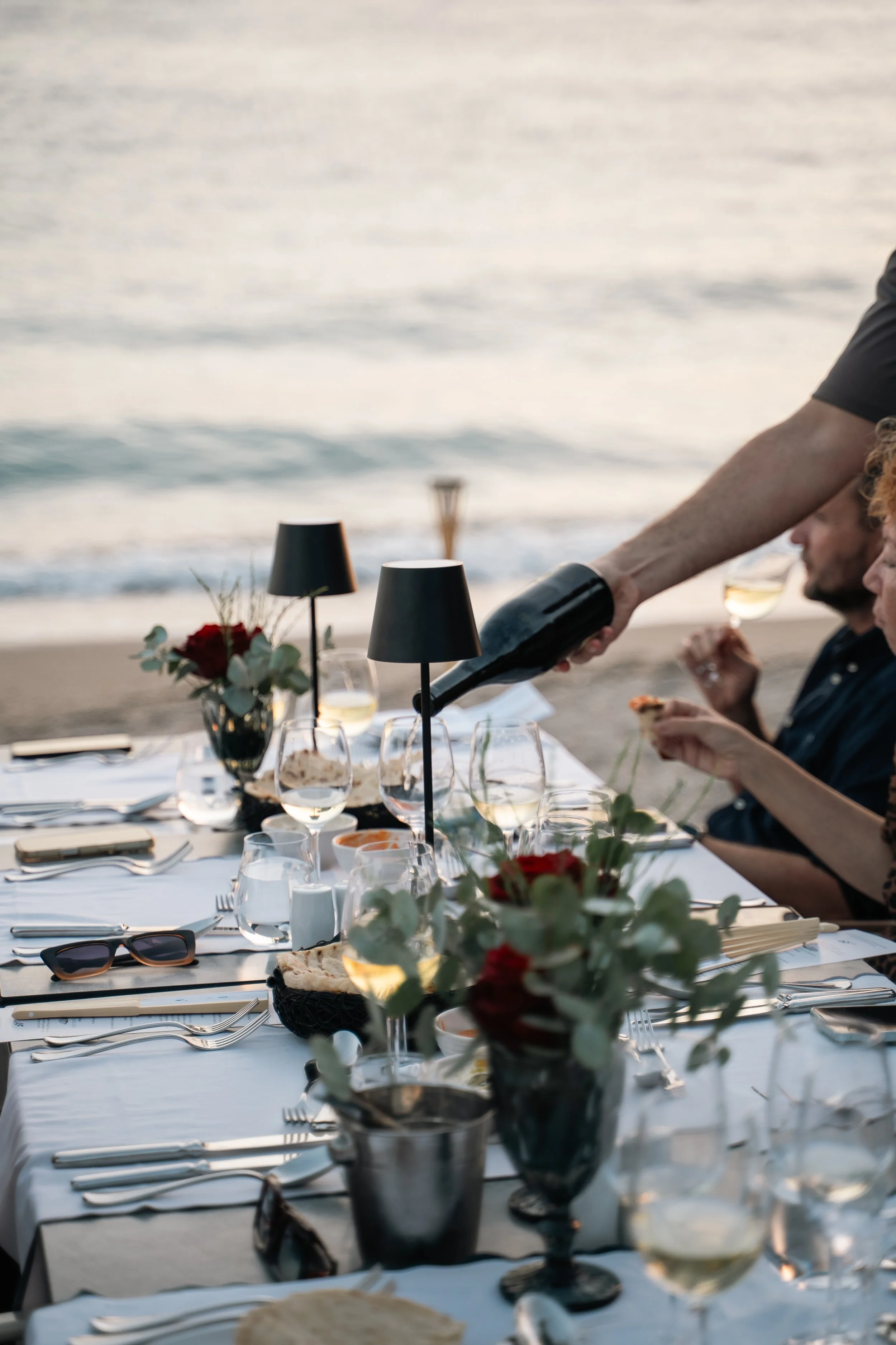 Private dinner on the beach for the event Greek Chefs Abroad  
