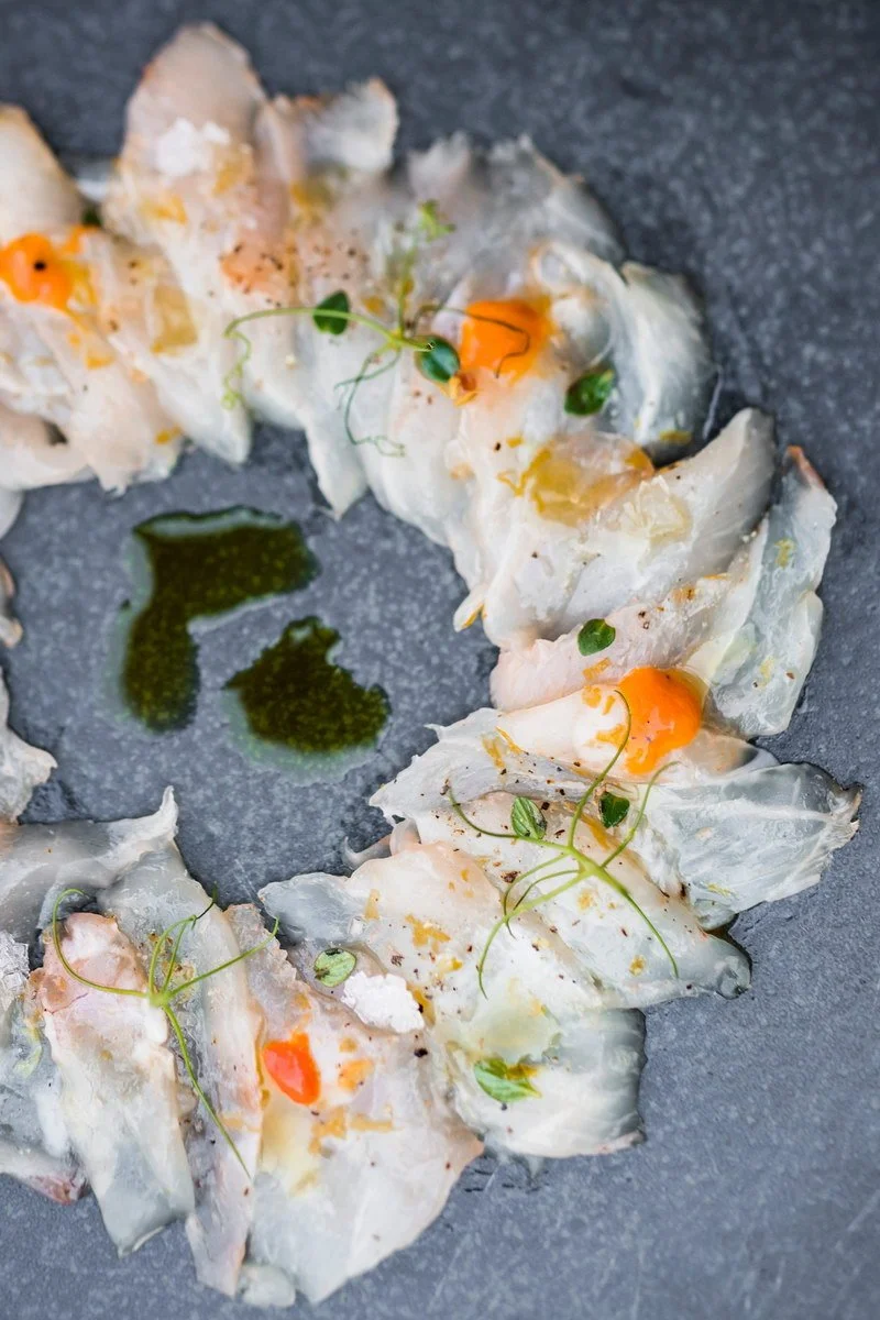 Greek grouper carpaccio