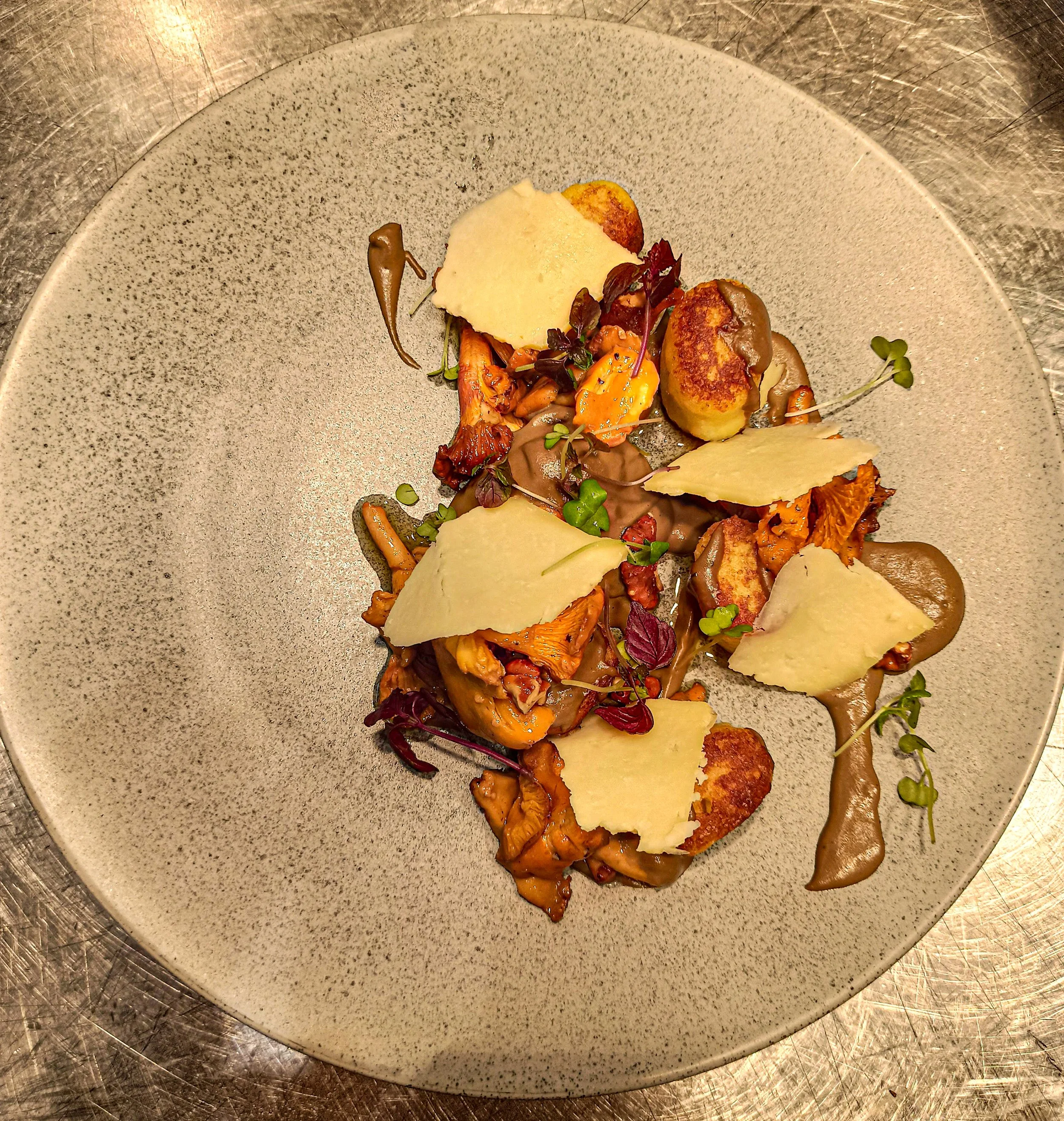 Squach gnocchi / wild mushrooms / Graviera