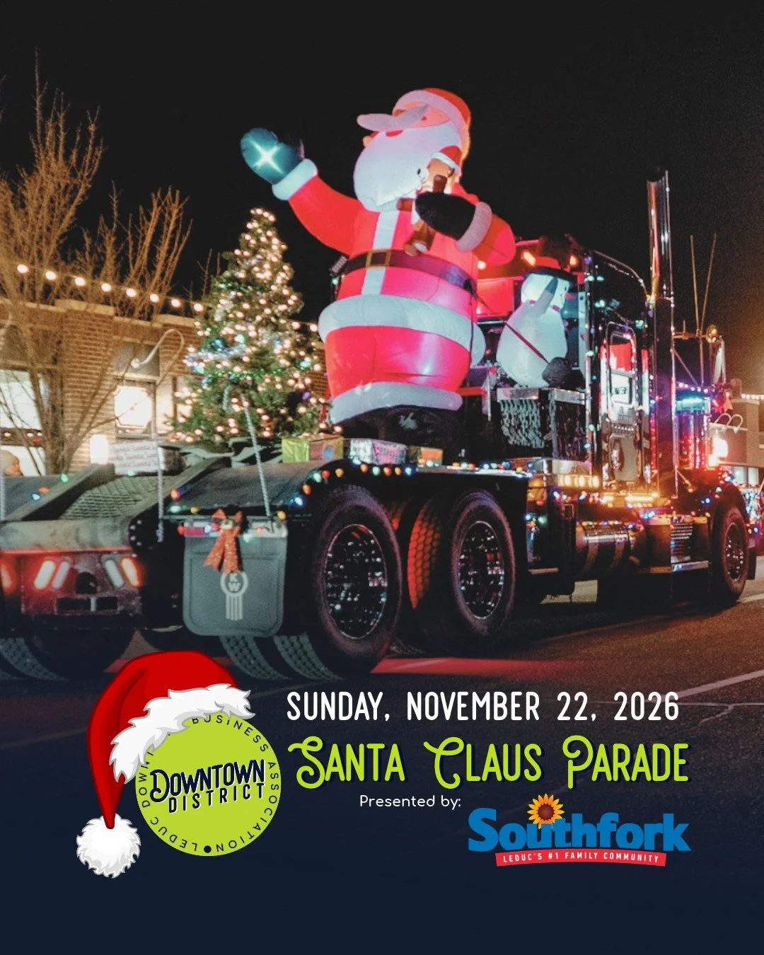 🎅✨ Registration is LIVE for float applications, sponsorship and volunteer recruitment!
Sunday, November 22 @ 6 p.m.

Visit the link in the bio to join us or yourchamber.ca/chamber-events
#downtownleduc #leducalberta #cityofleduc #mainstreetleduc #le