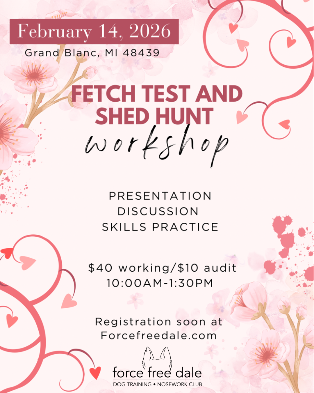 Valentine's Day Fetch & Shed Hunt Intro Workshop