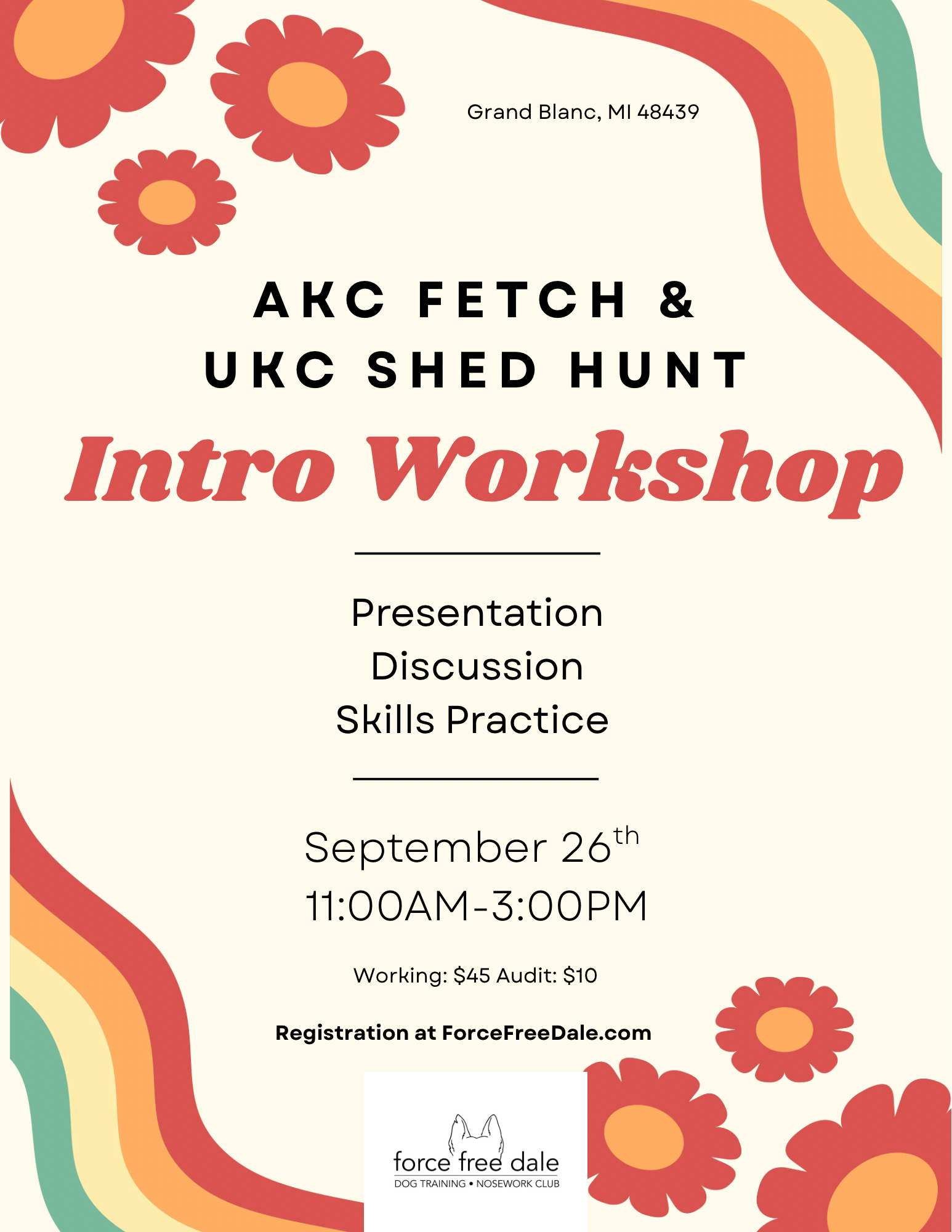 AKC Fetch & UKC Shed Hunt Introduction Workshop