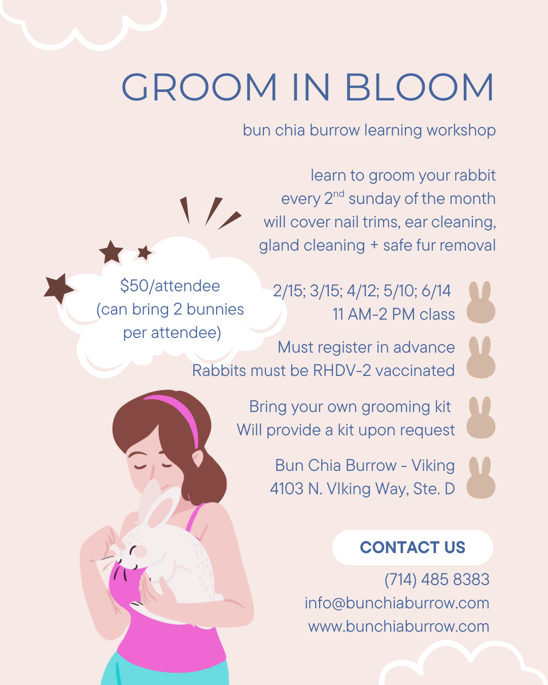Groom in Bloom: Learning Workshop