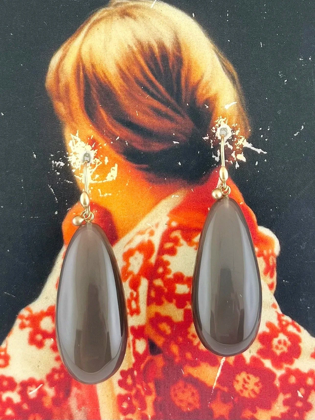 Grey Moonstone Drops