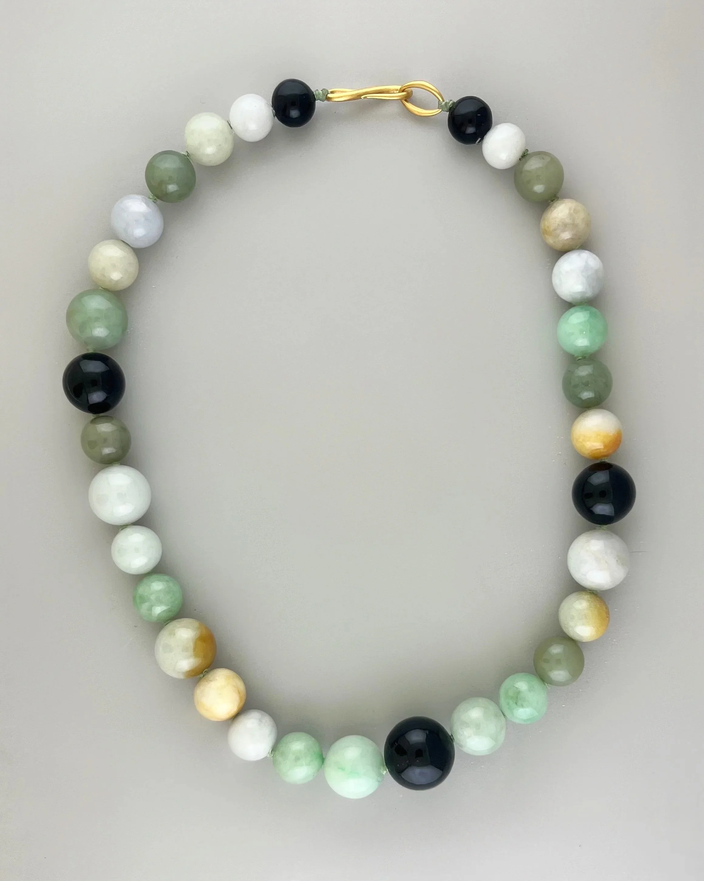 Jade and Black Coral Necklace