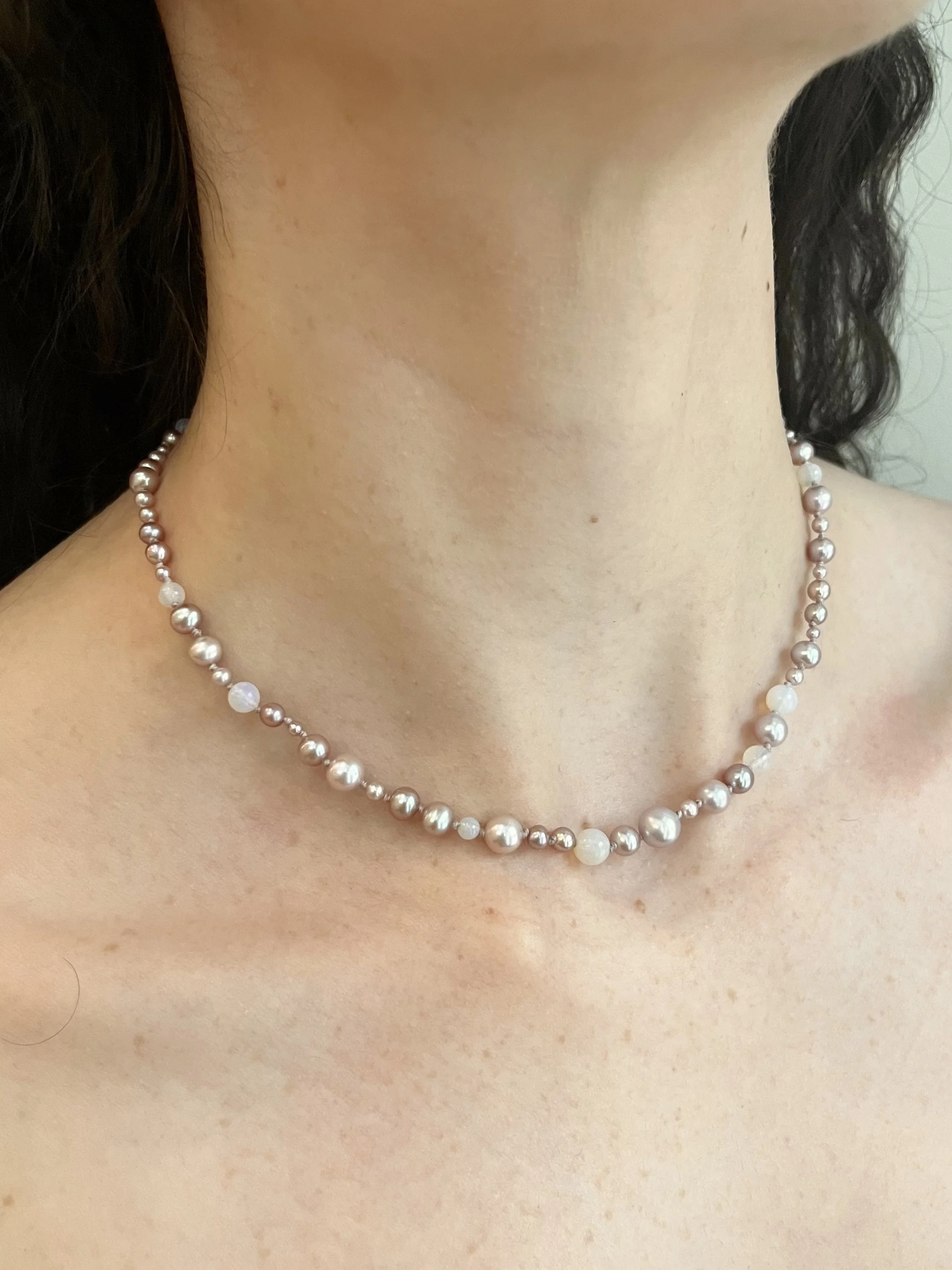 Pink Pearl and Opal Choker On.jpg