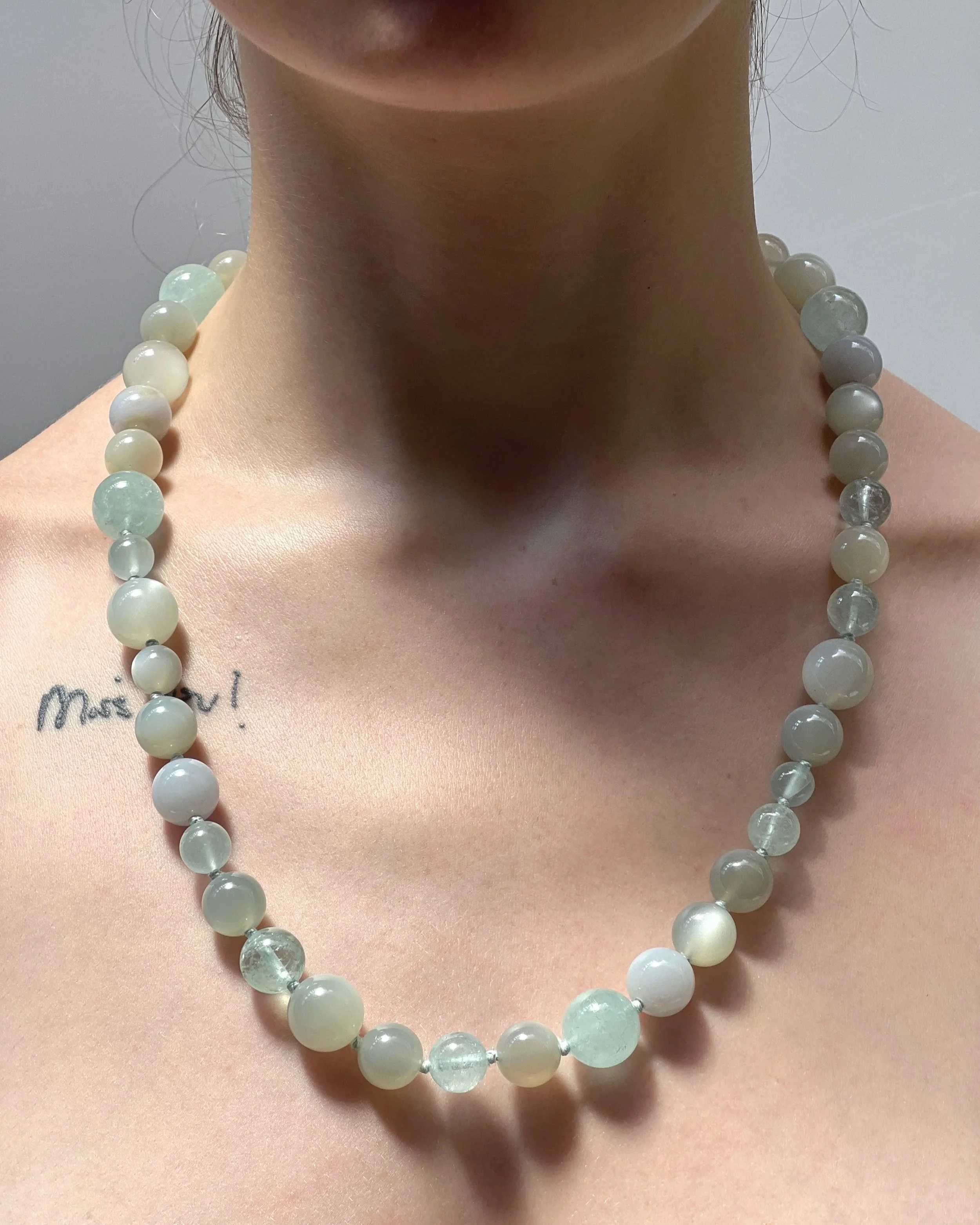 Moonstone and Aquamarine Necklace