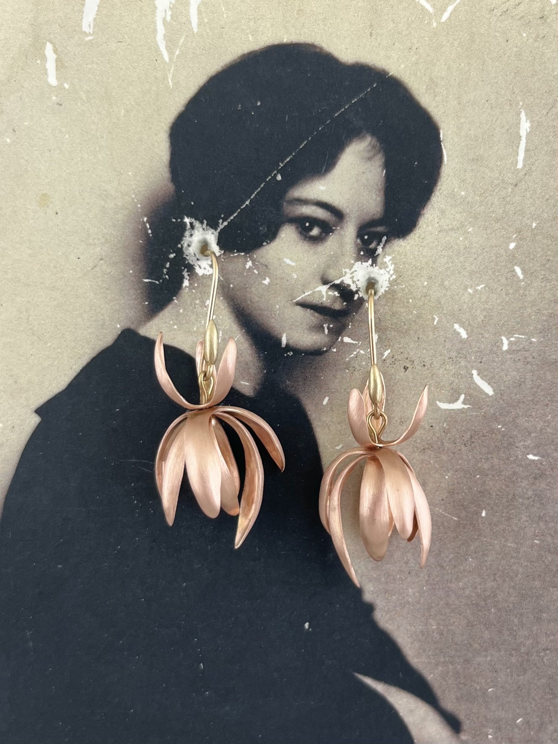 14k Rose Gold Chrysanthemums