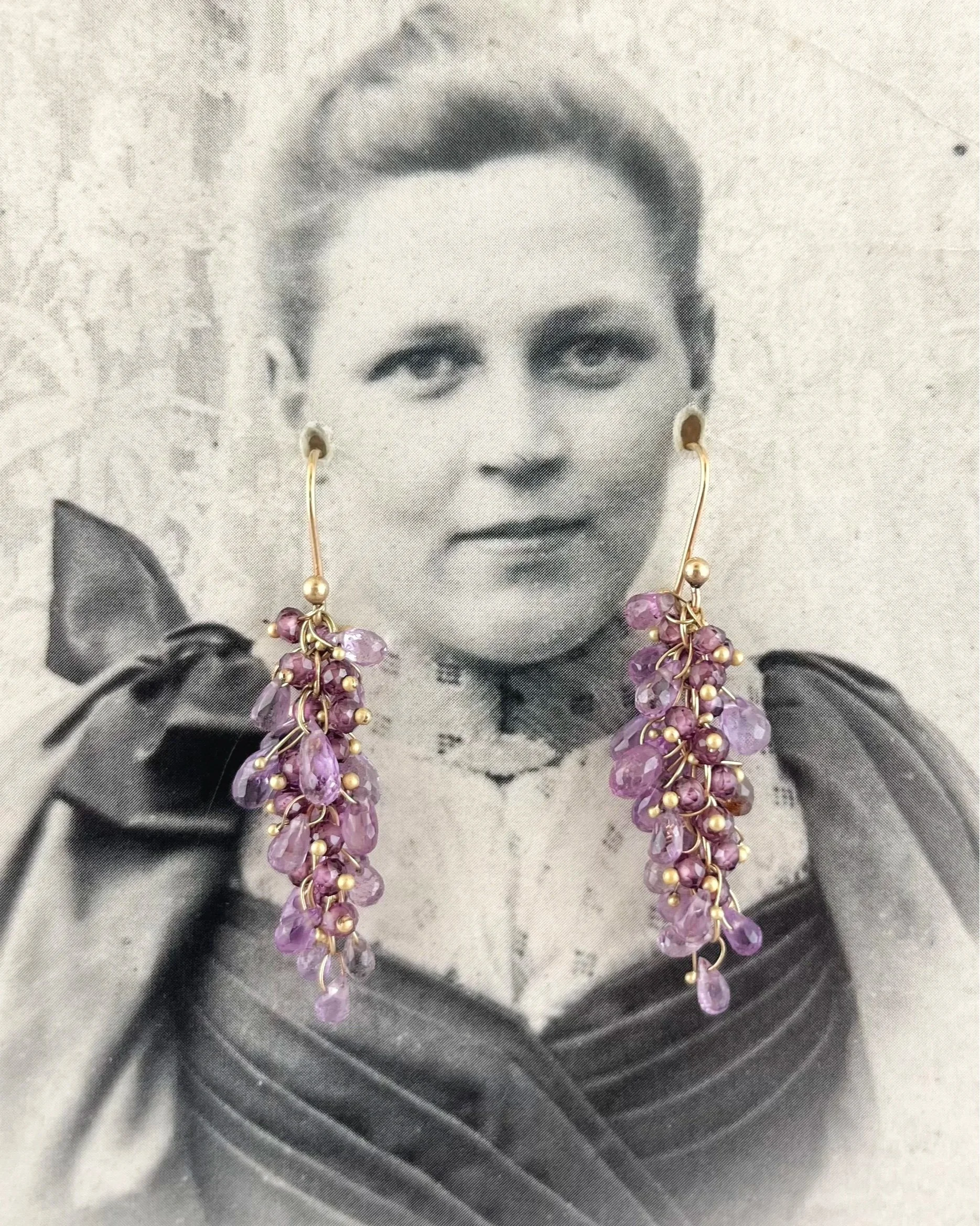 Purple Garnet and Sapphire Pussywillows