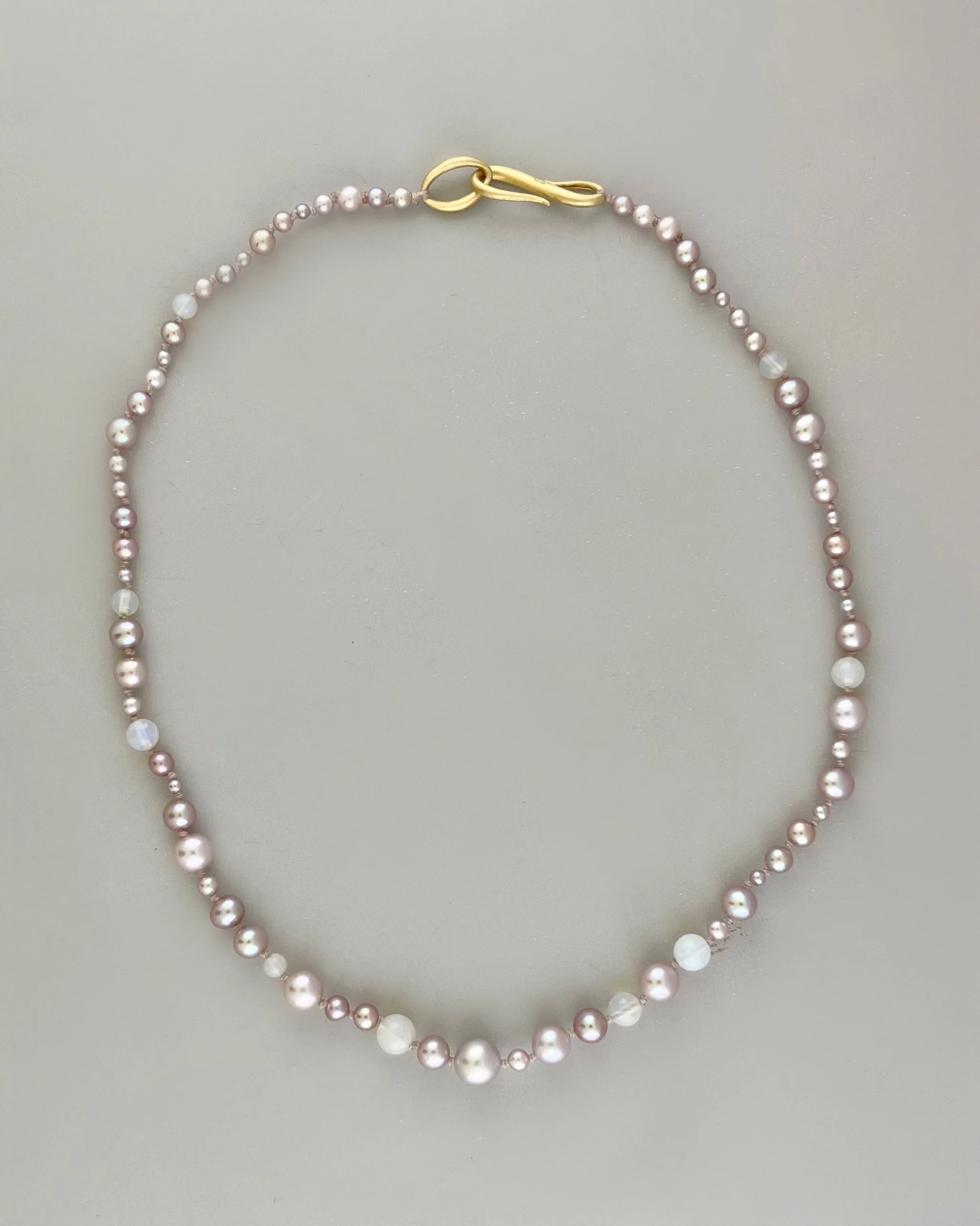 Pink Pearl and Opal Choker