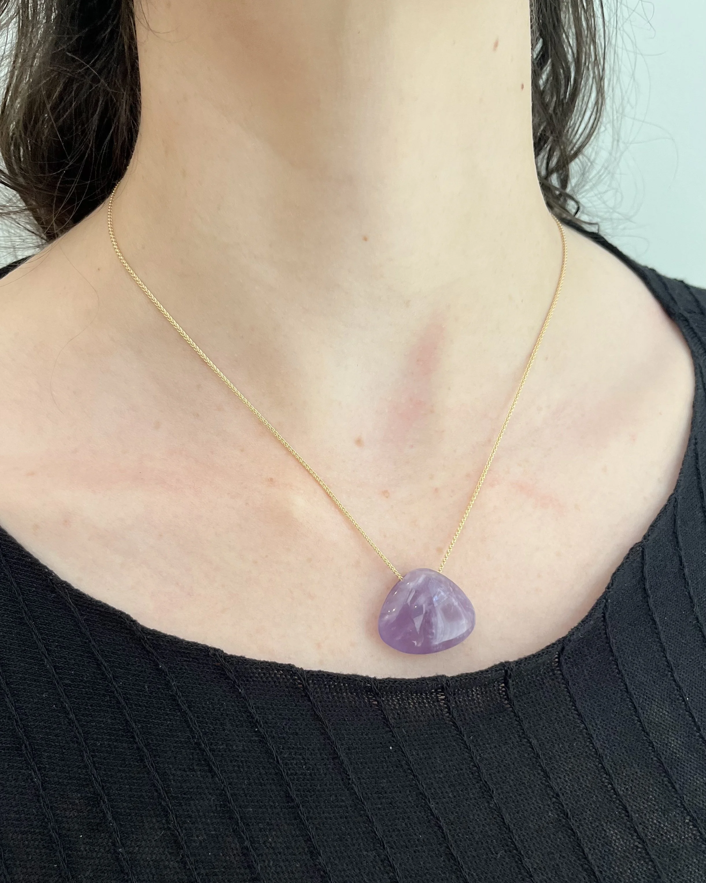 Amethyst Clam Pendant