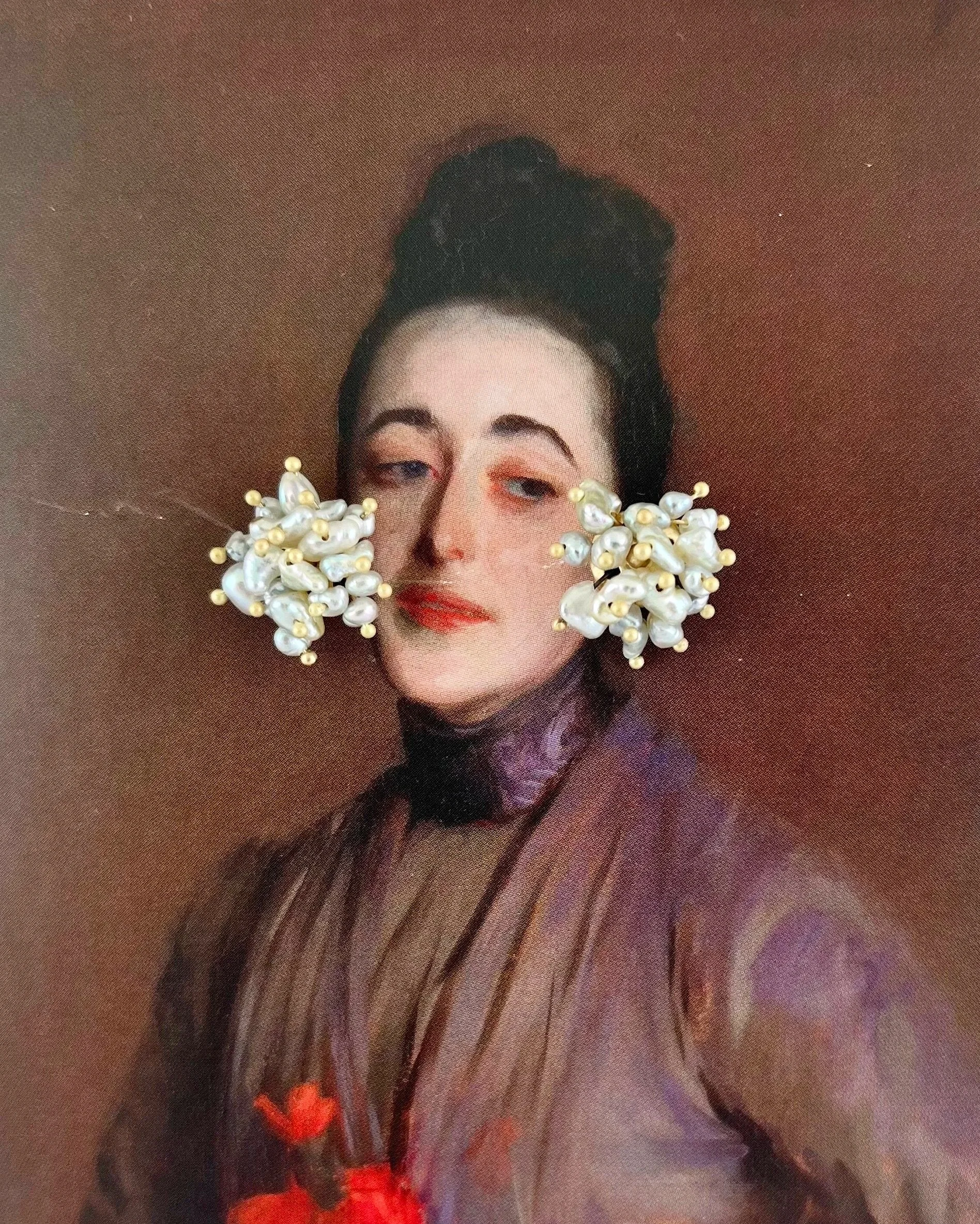 Small Keshi Pearl Studs