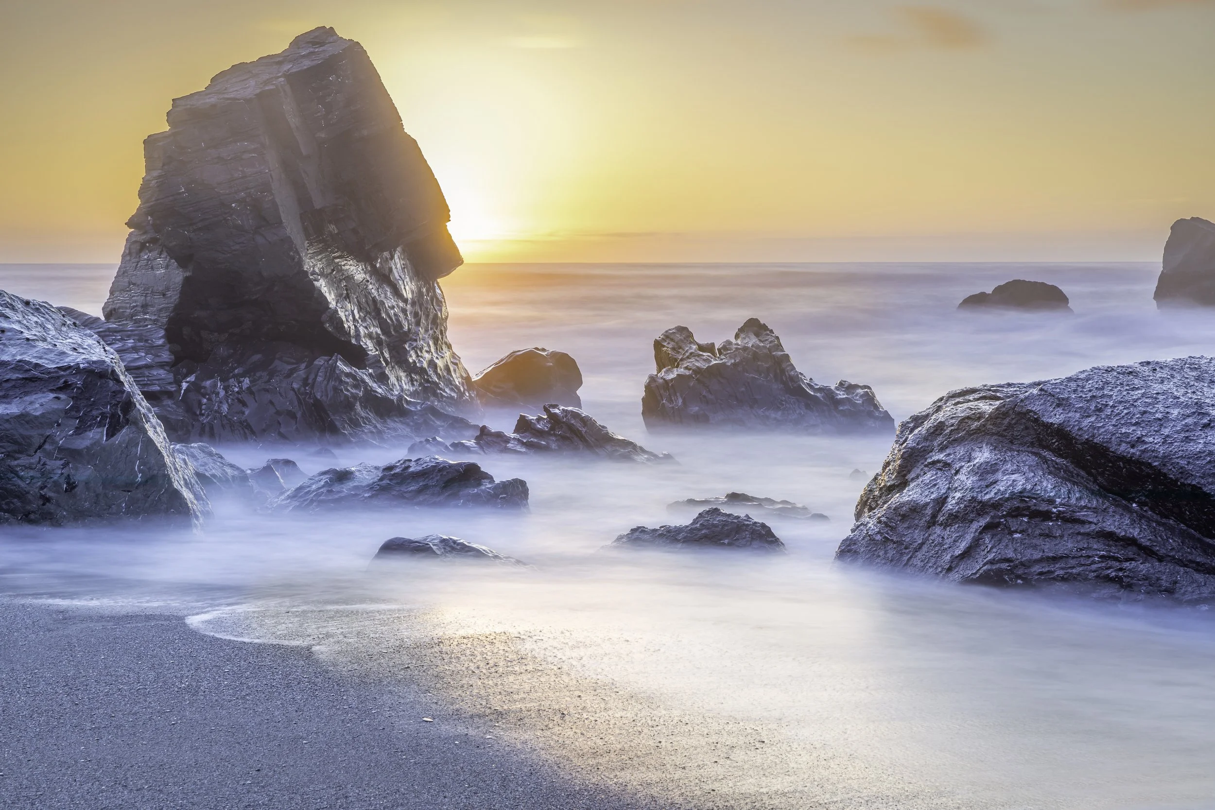 Mist and Rocks, California Coast