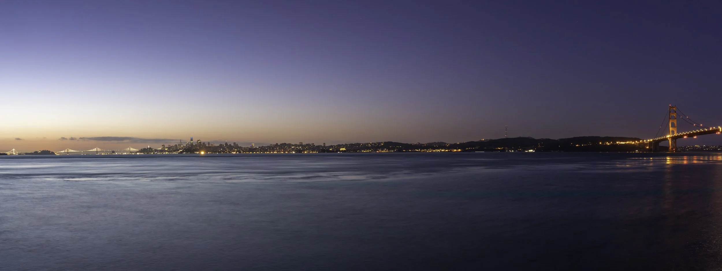 From Bay Bridge to Golden Gate at Morning Light, San Francisco