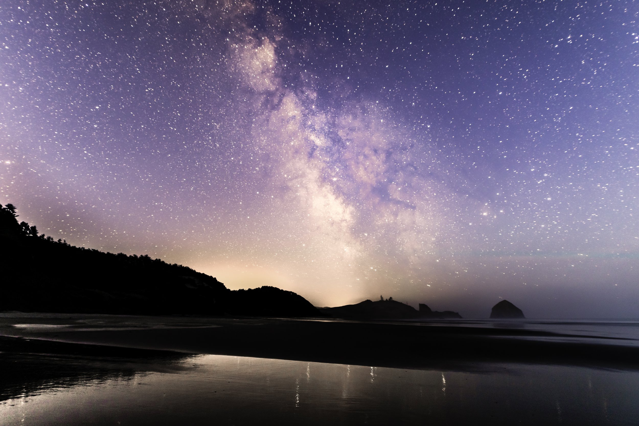 Milky Way over Cape Kiwanda, Oregon