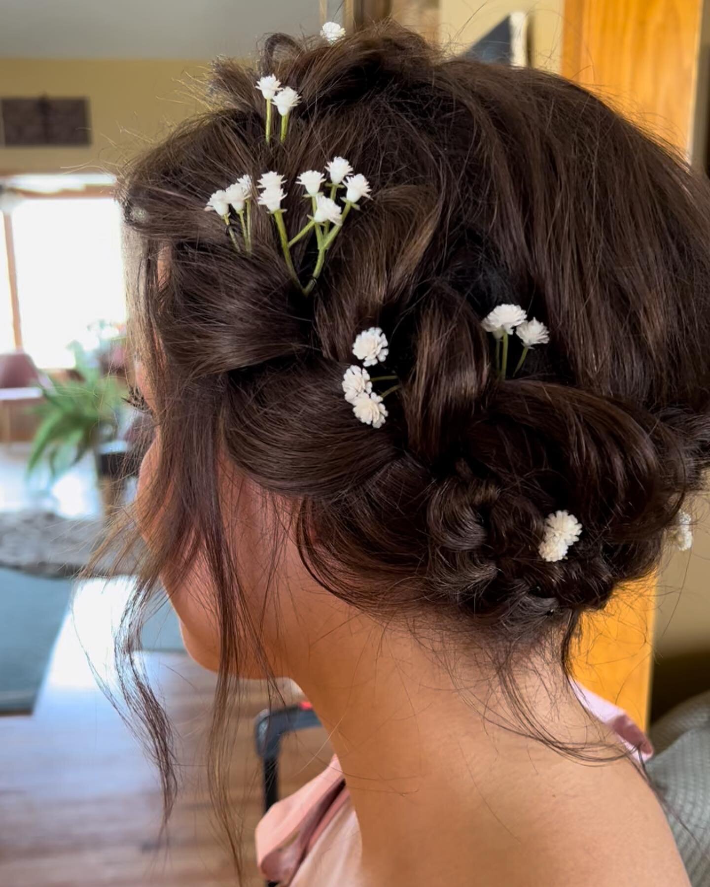 Okay, one more of this bridal shower beauty. I just can&rsquo;t stop! @micha.crawford 

#crownbraid #floral #braidstyles #beyondtheponytail #ictstylist #bride #bridalstylist #updo #stylist #kansas #hair #weddinghair #bridalhair #btpsociety