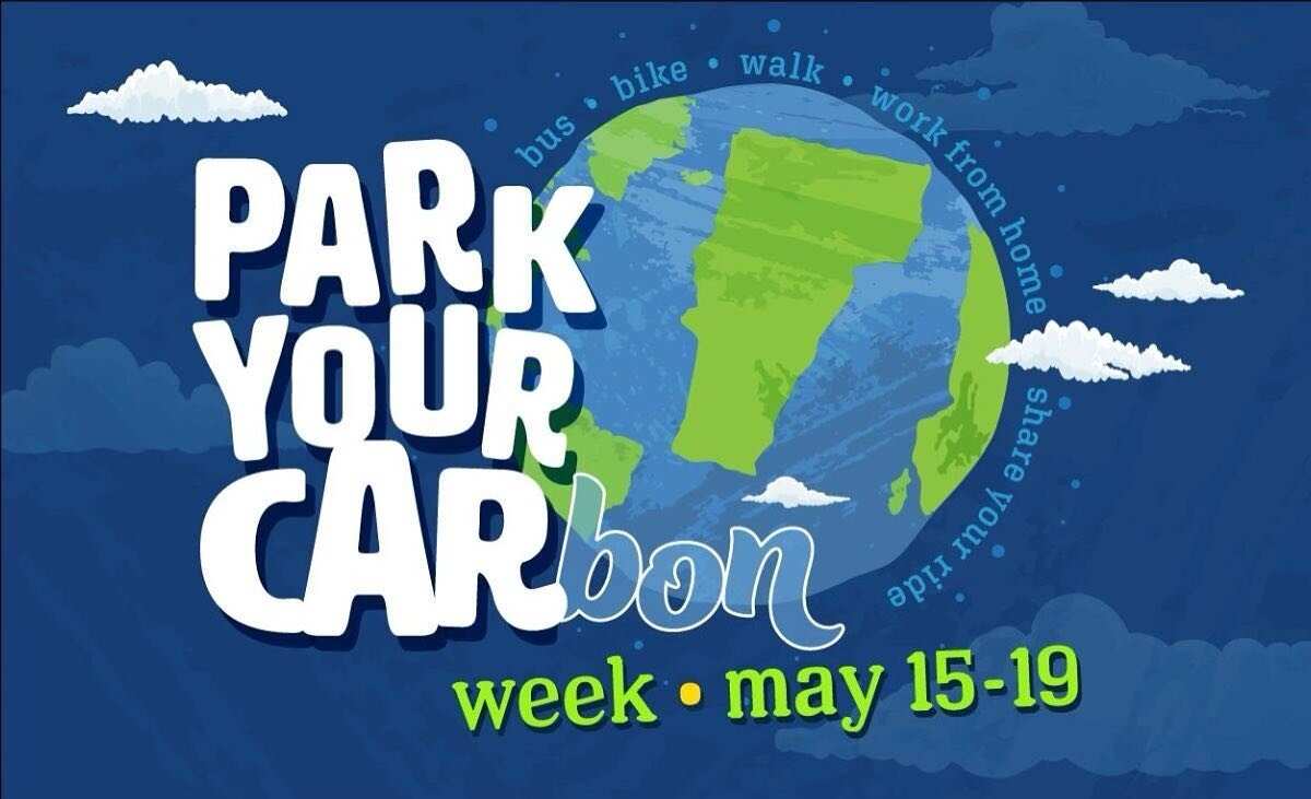 Join me in parking my CARbon this week by commuting by bike 🚲 Whether you bike, walk, or bus all week or try it for a day, your trip counts towards a greener earth! 🌎