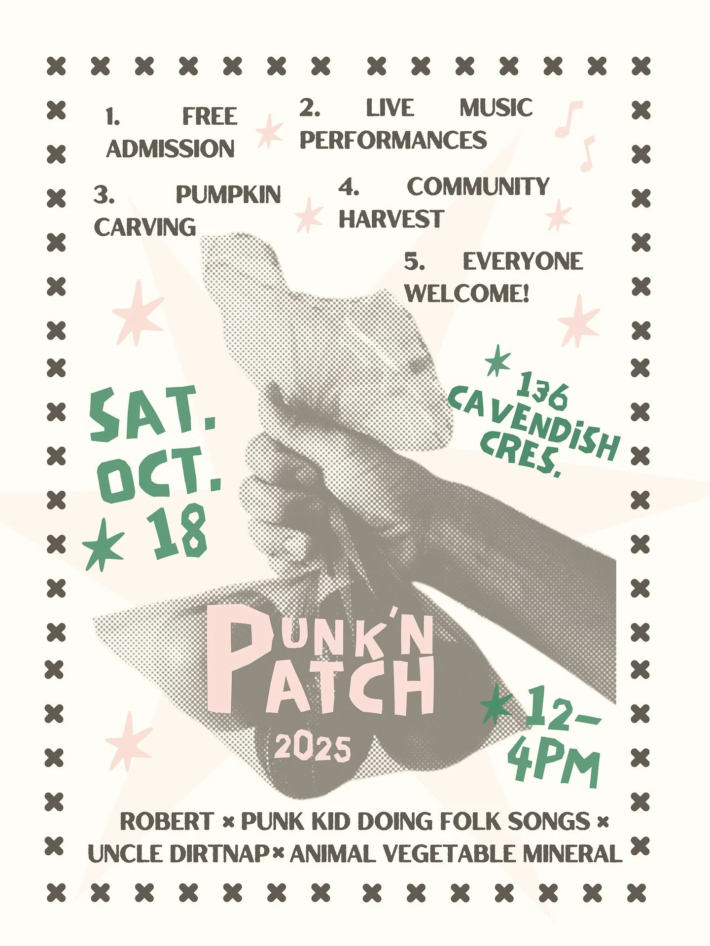 MARK YOUR CALENDARS ⚡️PUNK &lsquo;N PLANT 2025 🤘🎃 OCTOBER 18 // 12&ndash;4PM // CAVENDISH COMMUNITY FOOD HUB 💛

Featuring @robert.songs , @uncle_dirtnap_ @animalvegetablemineralmusic , and just a punk kid doing folk songs.

Live music, pumpkin car