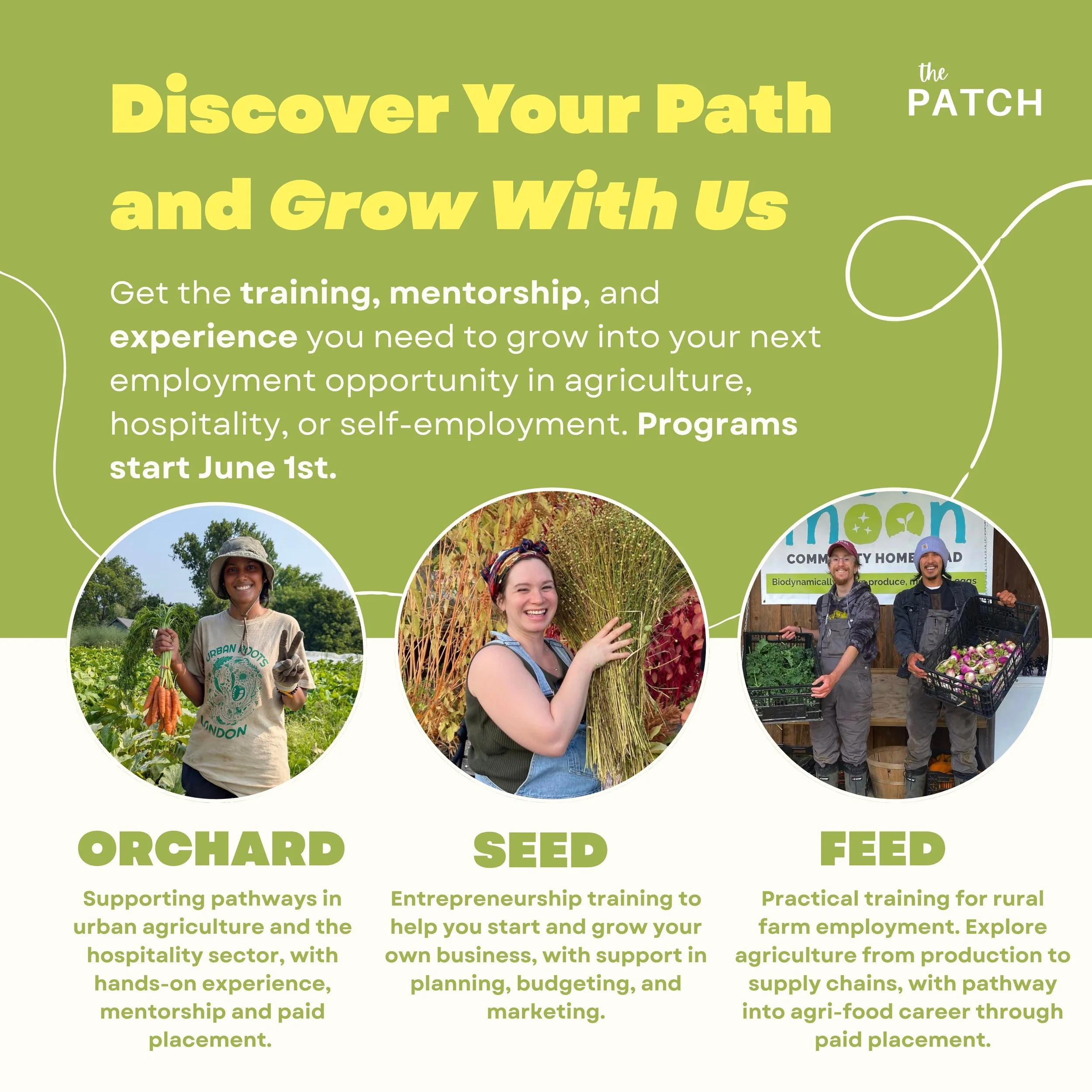 Something new is growing at The PATCH 🌱

This June, we&rsquo;re excited to launch FEED, our new rural farm employment training program, alongside our familiar and well-loved programs, ORCHARD and SEED. 

FEED was created for those living outside of 