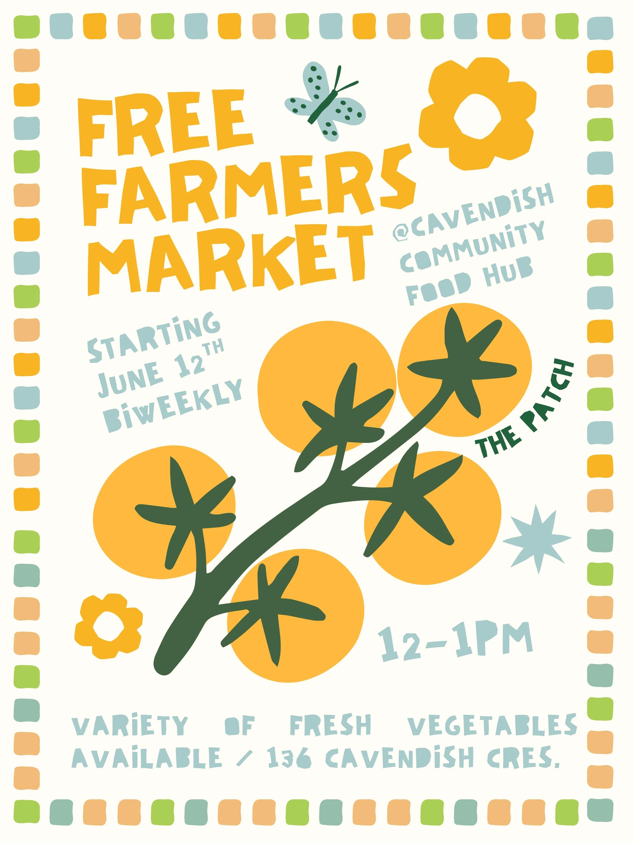 Summer&rsquo;s here and so is our FREE Farmers Market! 🌽🥬🥕🍅🫜🥦🧄

Come visit us at the Cavendish Community Food Hub and grab some fresh veggies grown right from our farm and by our friends at @urbanrootslondon // Join us biweekly from 12-1pm on: