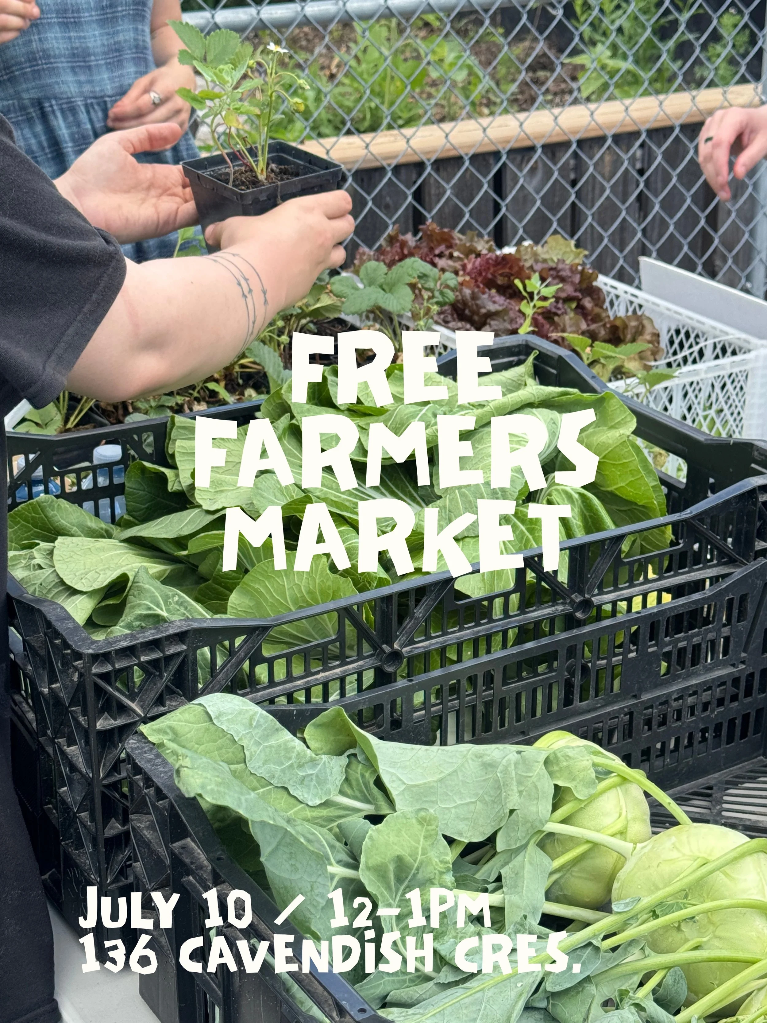 🧅🥕FREE MARKET TODAY! 🥬🍅

Stop by the Cavendish Community Food Hub from 12&ndash;1pm to pick up some fresh veggies grown at our farm and by our friends at @urbanrootslondon 💚

We&rsquo;ll be here every other week: July 10 &amp; 24, August 7 &amp;