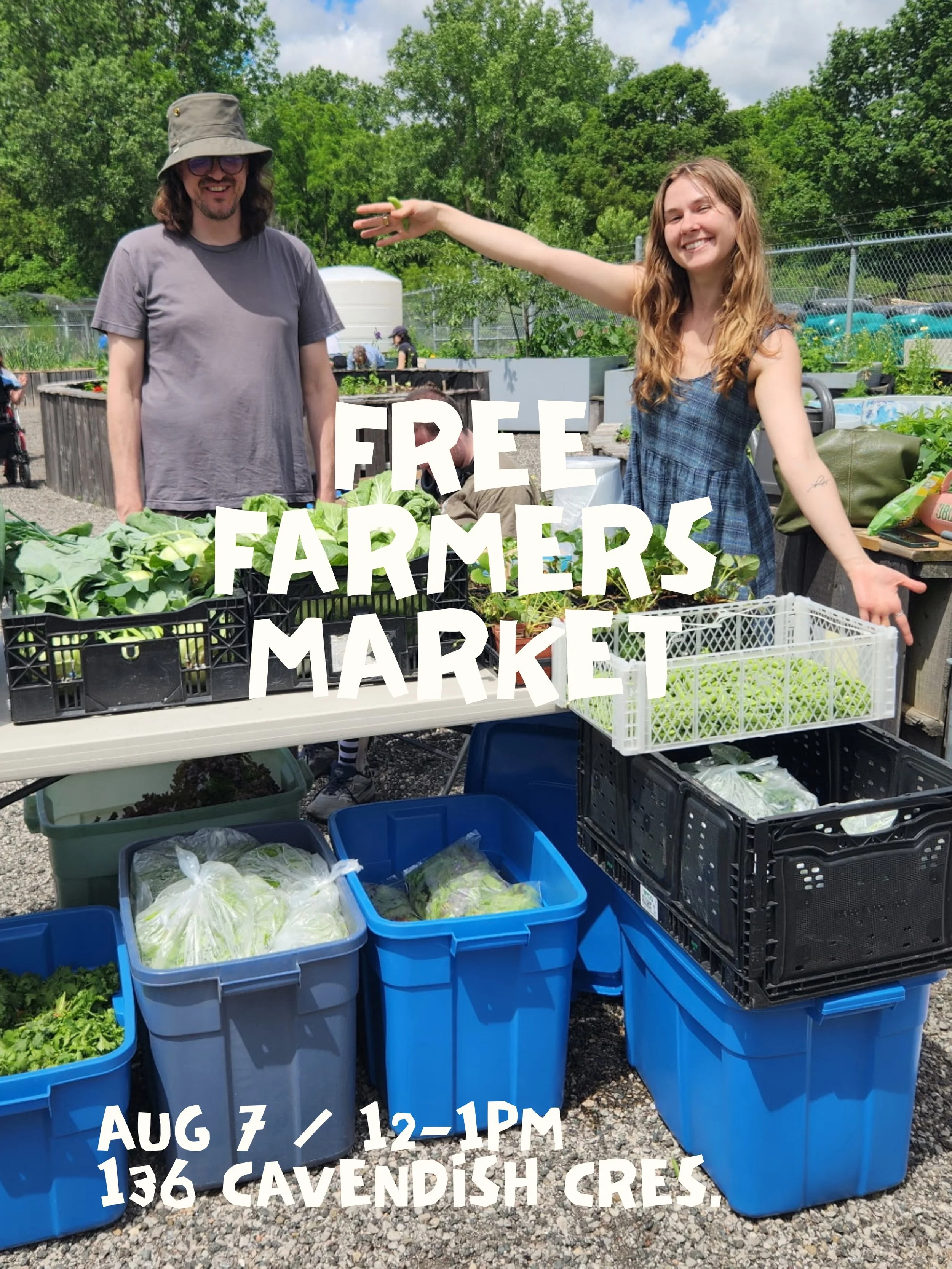 🧅🥕FREE MARKET TODAY! 🥬🍅

Stop by the Cavendish Community Food Hub from 12&ndash;1pm to pick up some fresh veggies grown at our farm and by our friends at @urbanrootslondon 💚

We&rsquo;ll be here every other week: August 7 &amp; 21, September 4 &