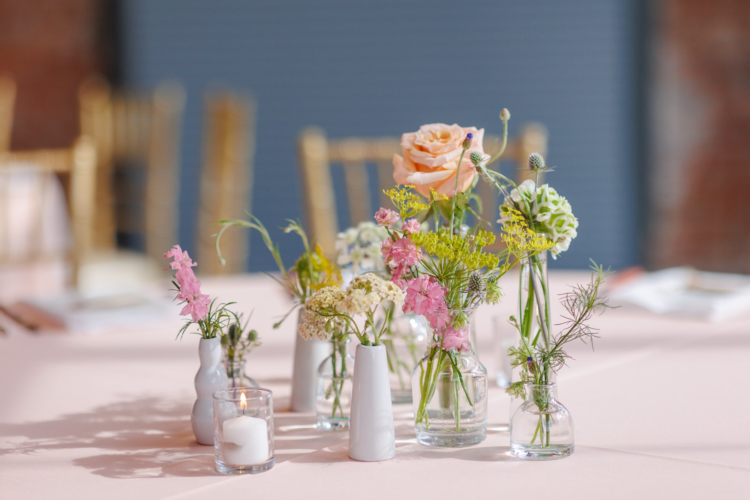 Sleek White Bud Vase